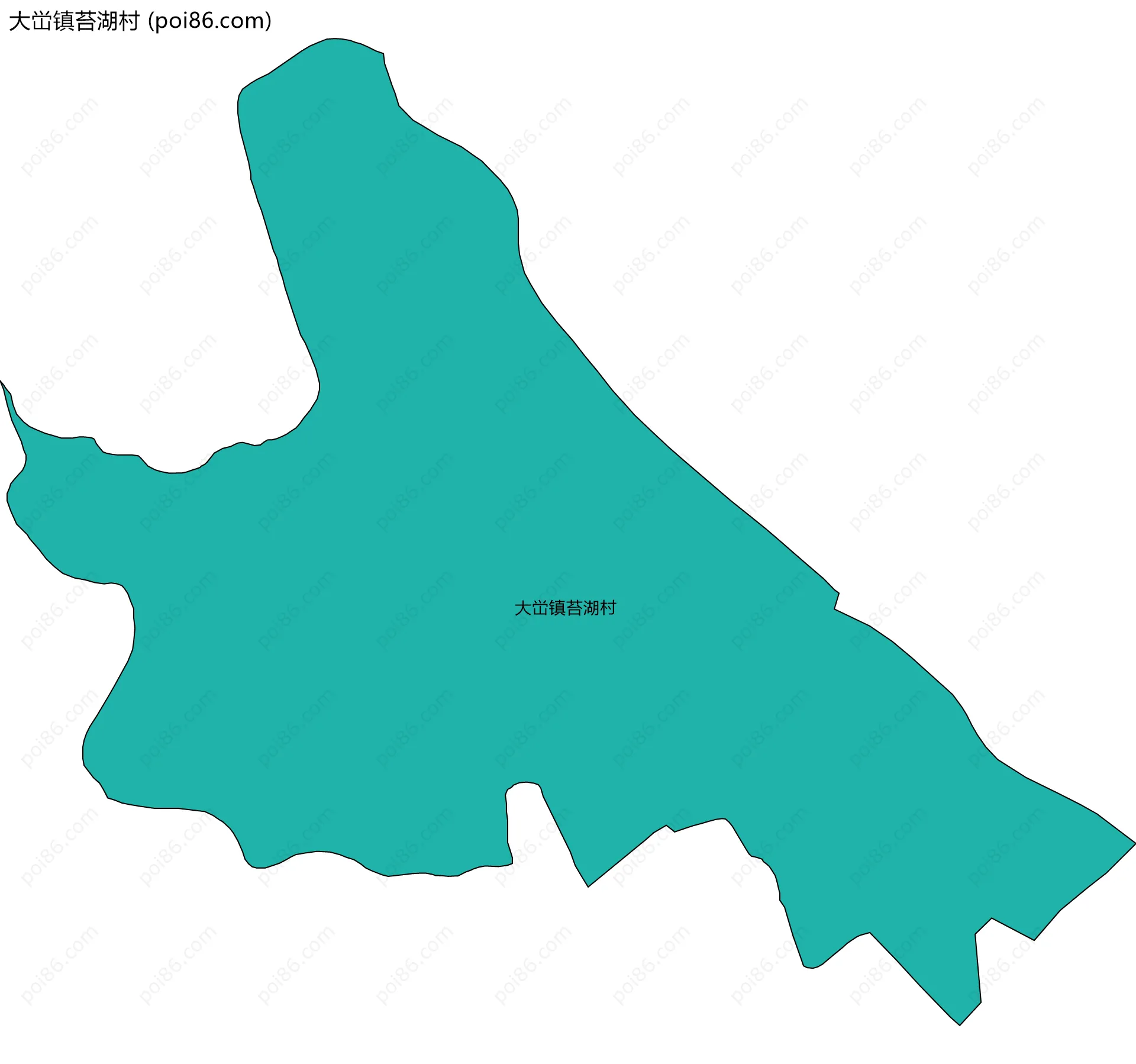 大峃镇苔湖村边界地图