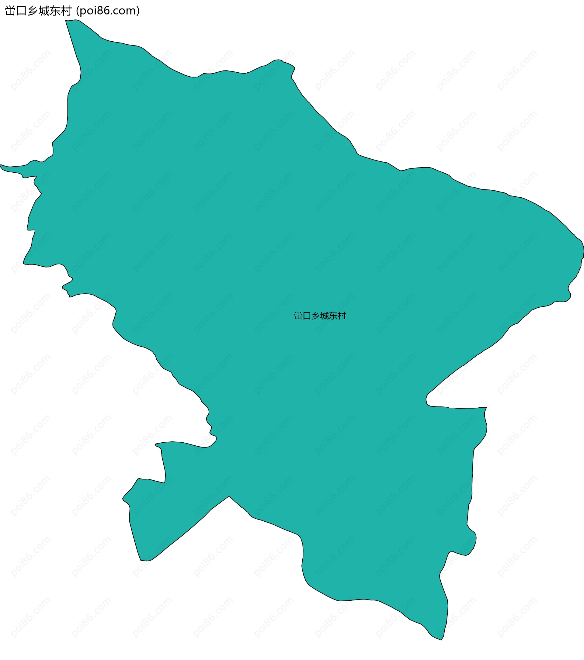 峃口乡城东村边界地图