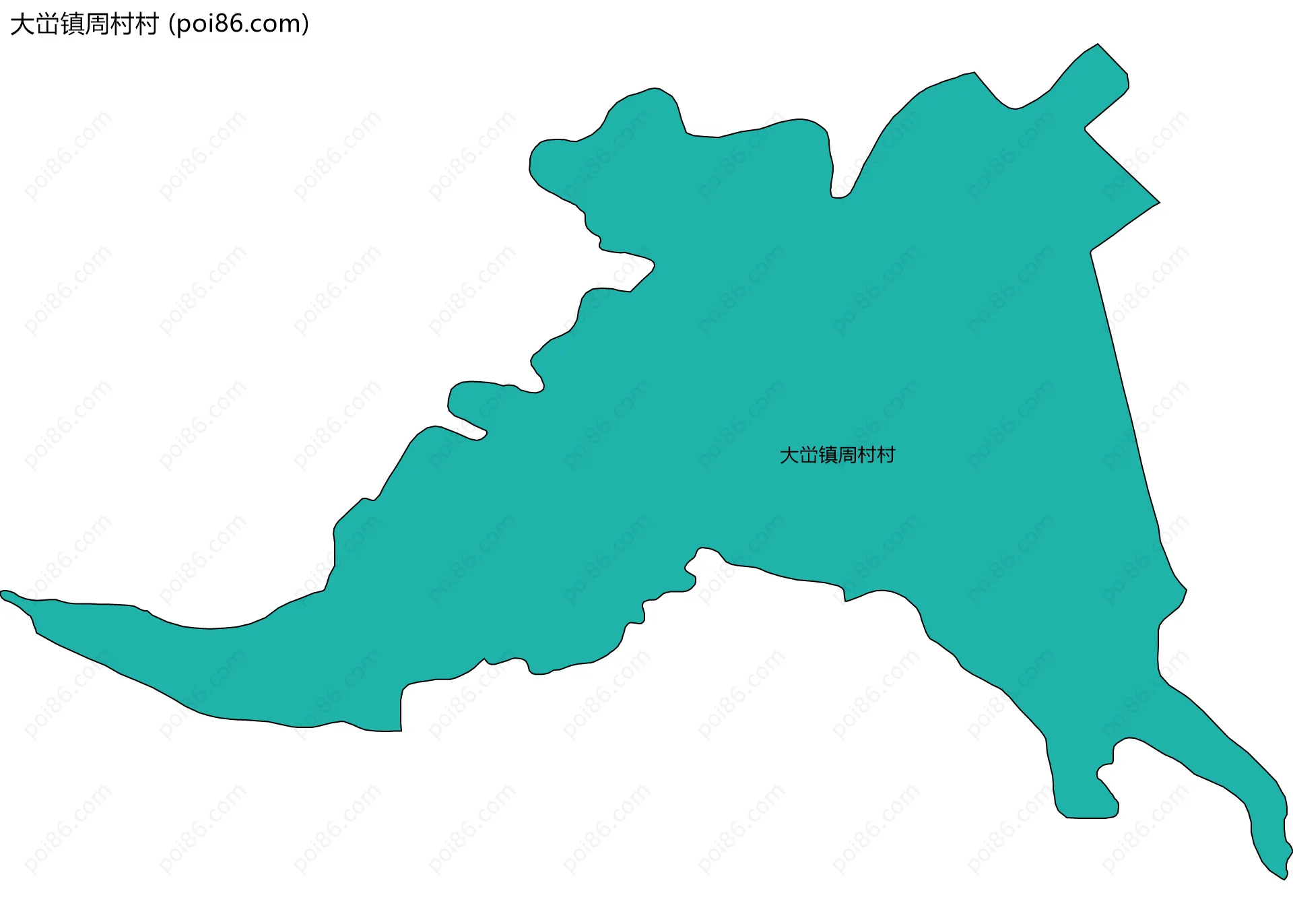 大峃镇周村村边界地图