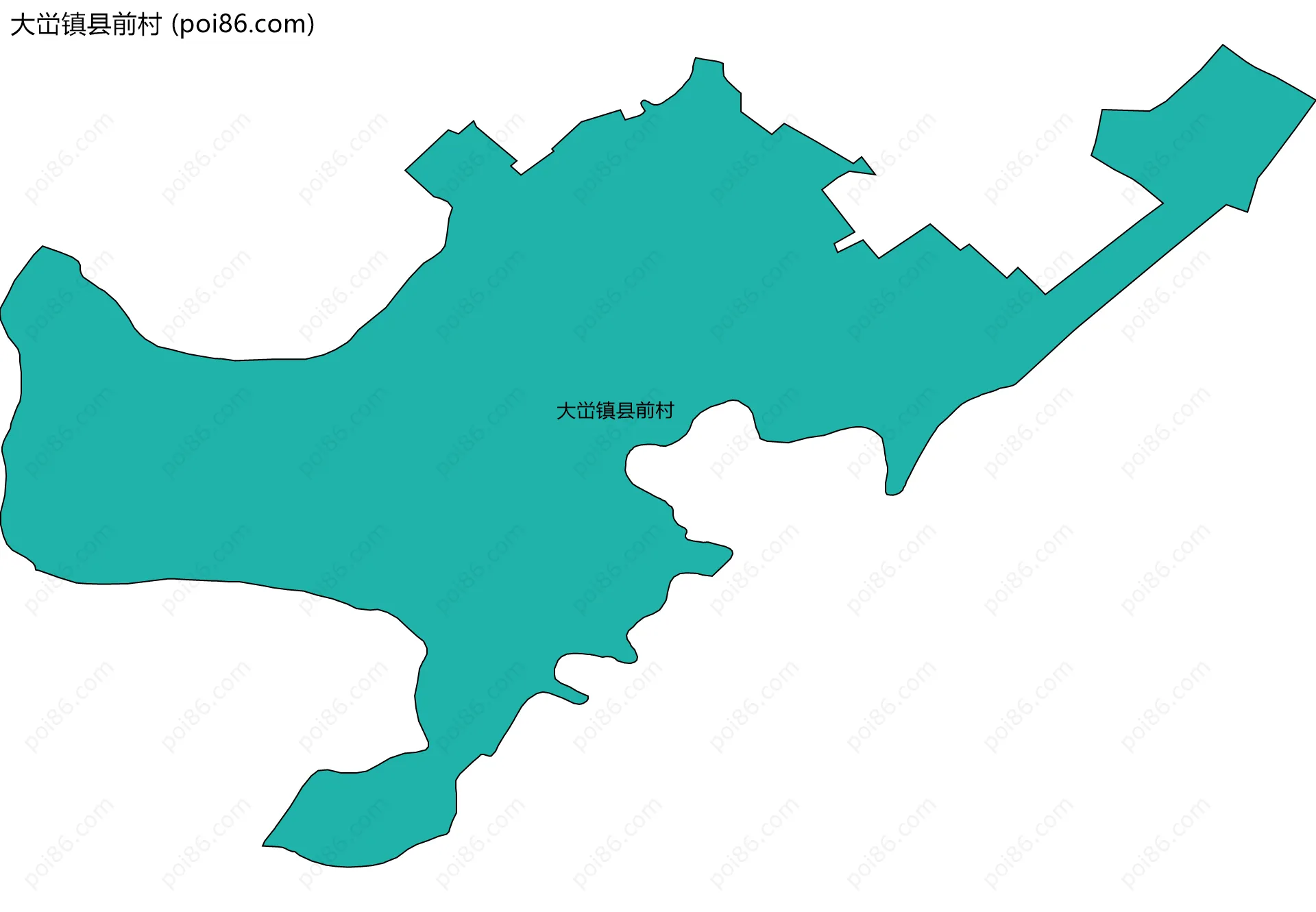 大峃镇县前村边界地图