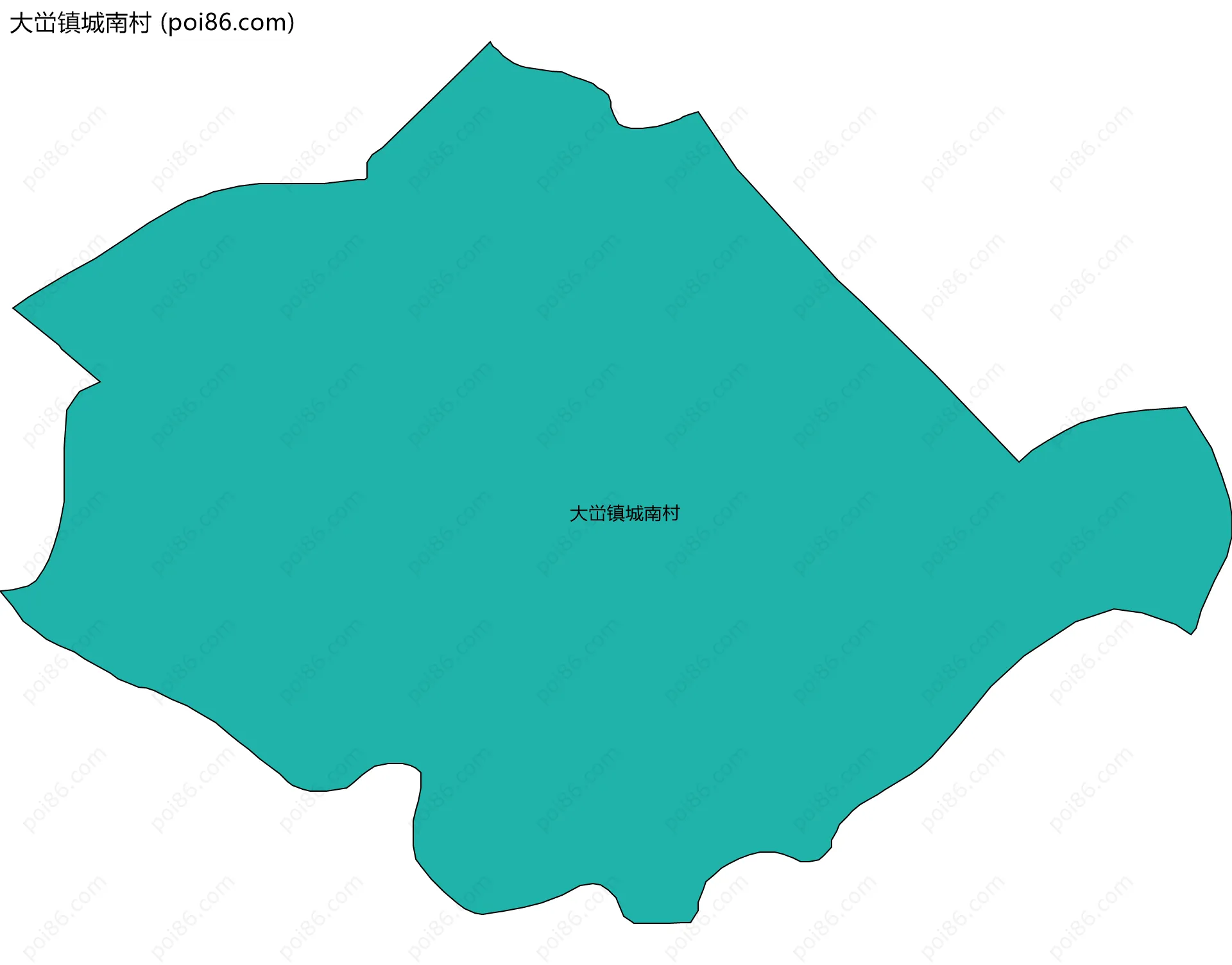 大峃镇城南村边界地图