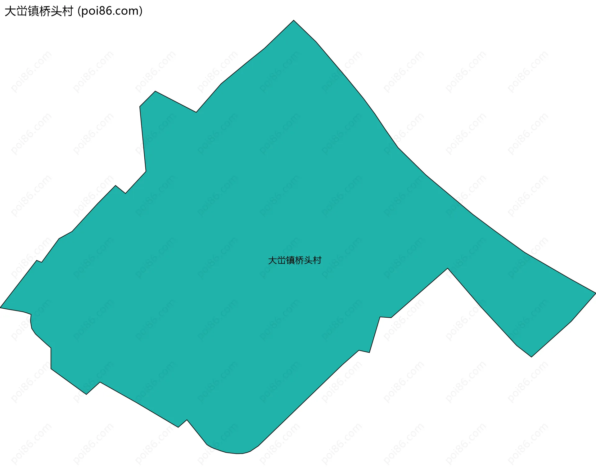 大峃镇桥头村边界地图