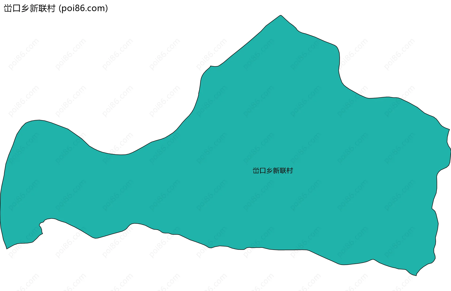 峃口乡新联村边界地图