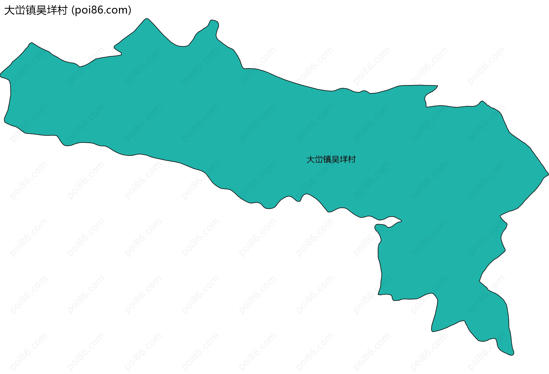 大峃镇吴垟村边界地图