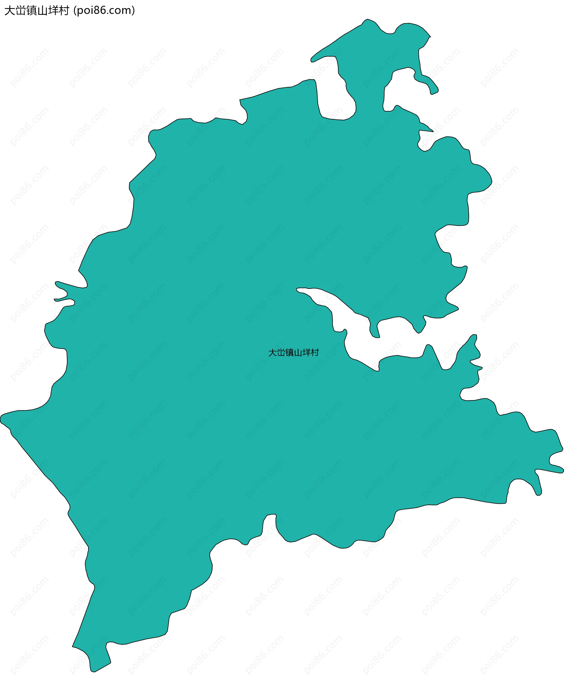 大峃镇山垟村边界地图