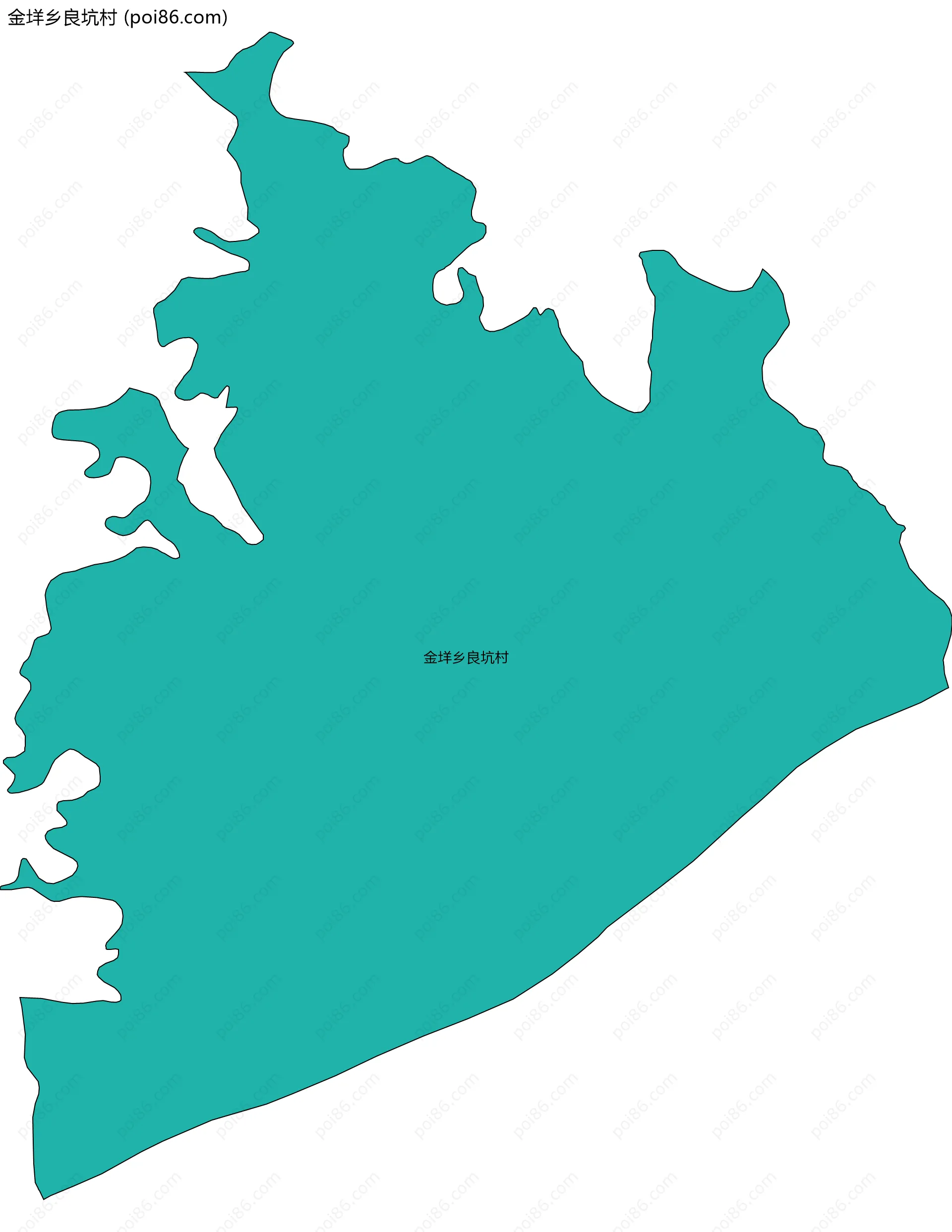 金垟乡良坑村边界地图