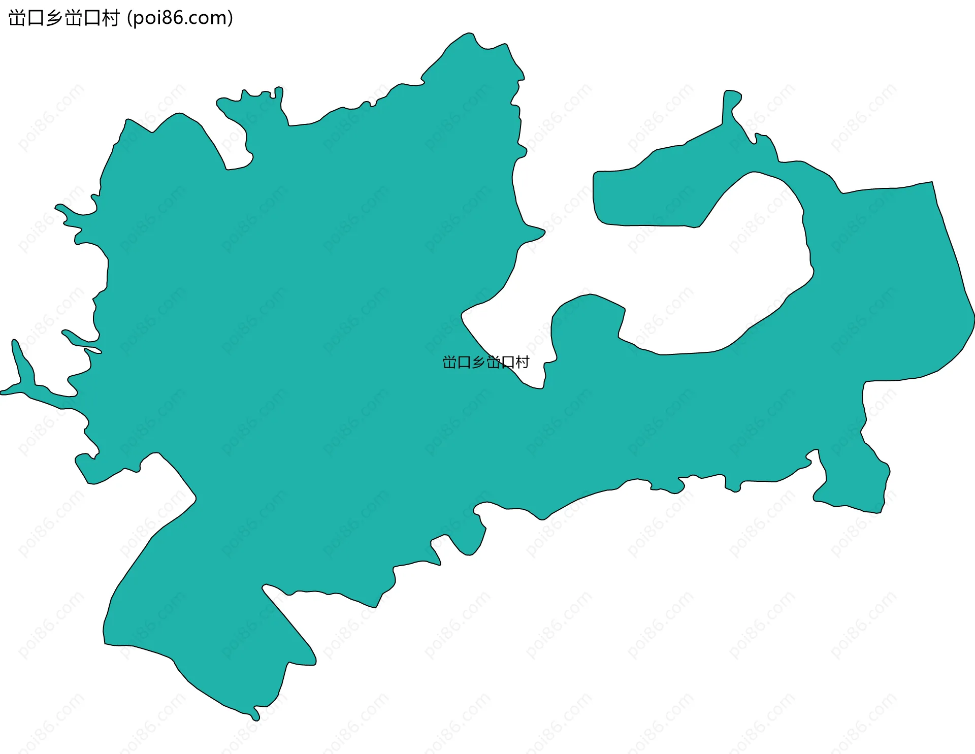 峃口乡峃口村边界地图