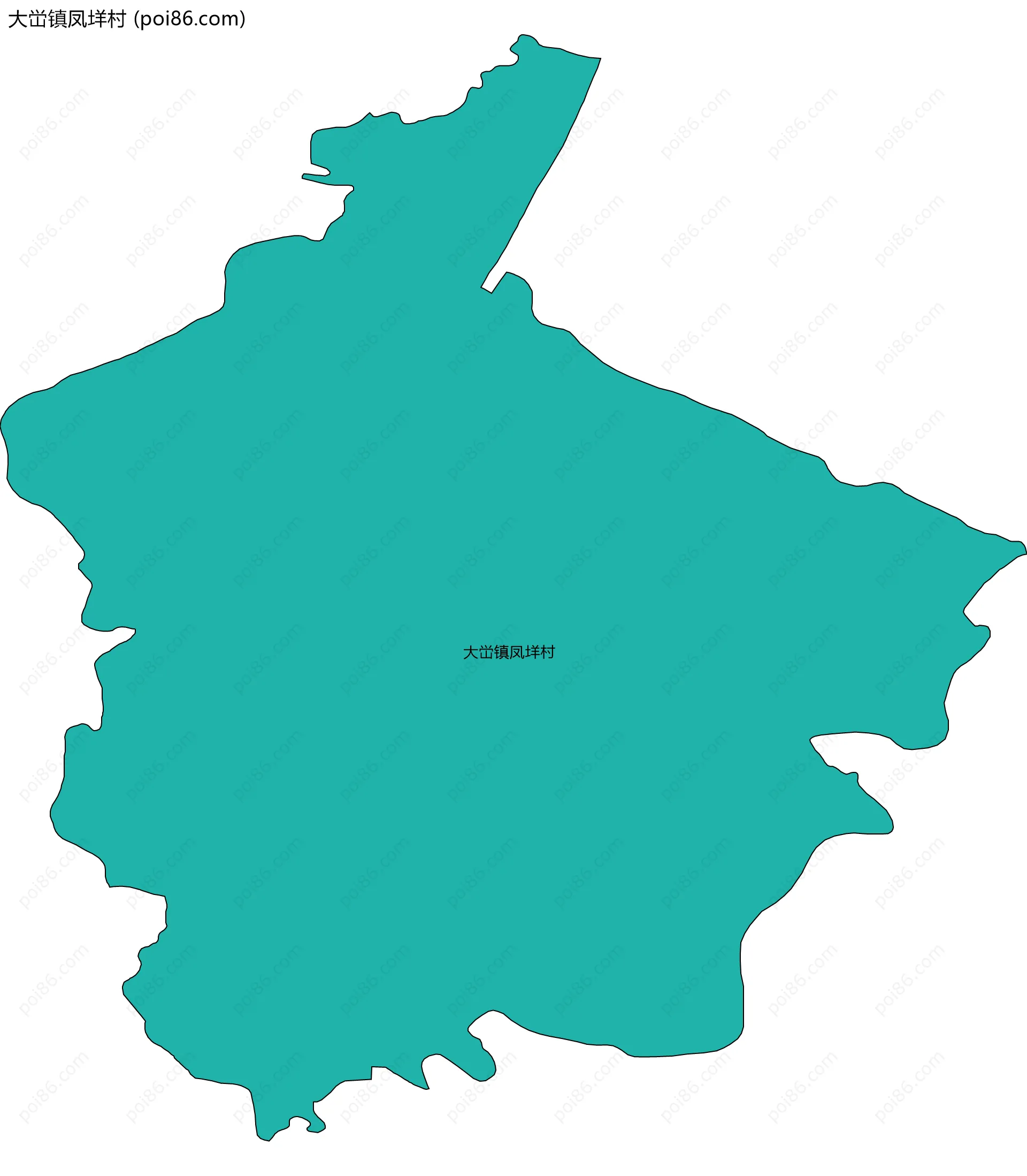 大峃镇凤垟村边界地图