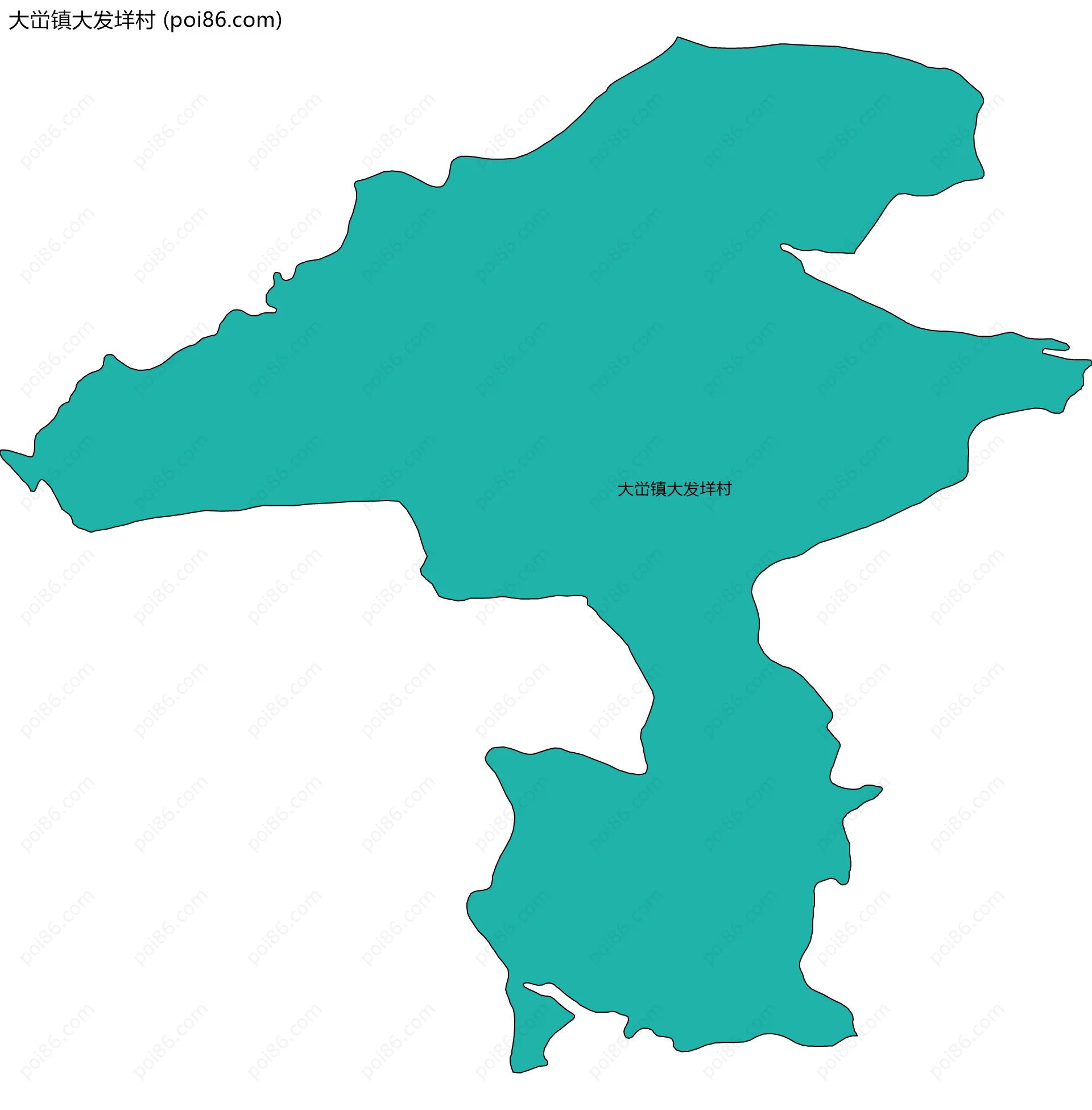 大峃镇大发垟村边界地图