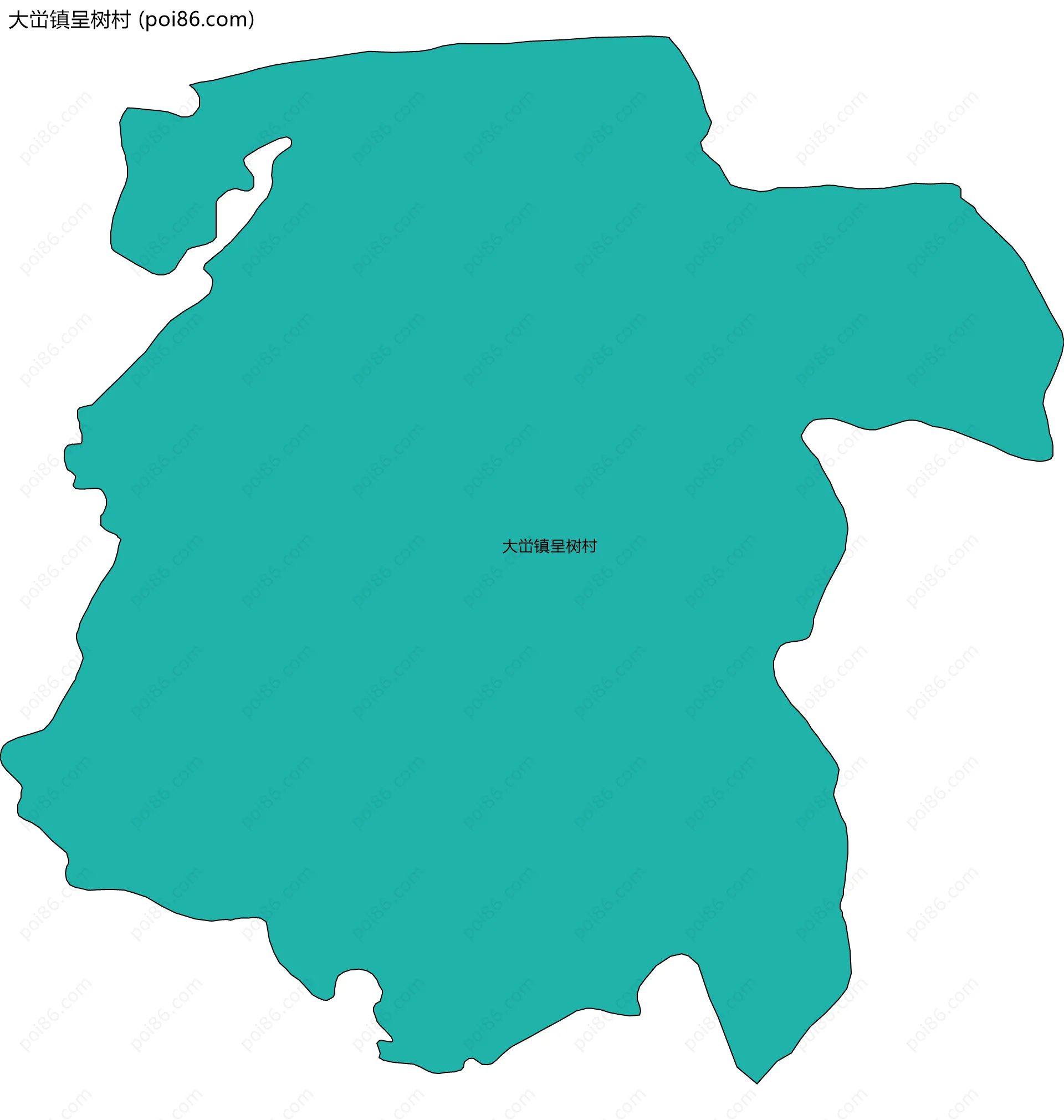 大峃镇呈树村边界地图