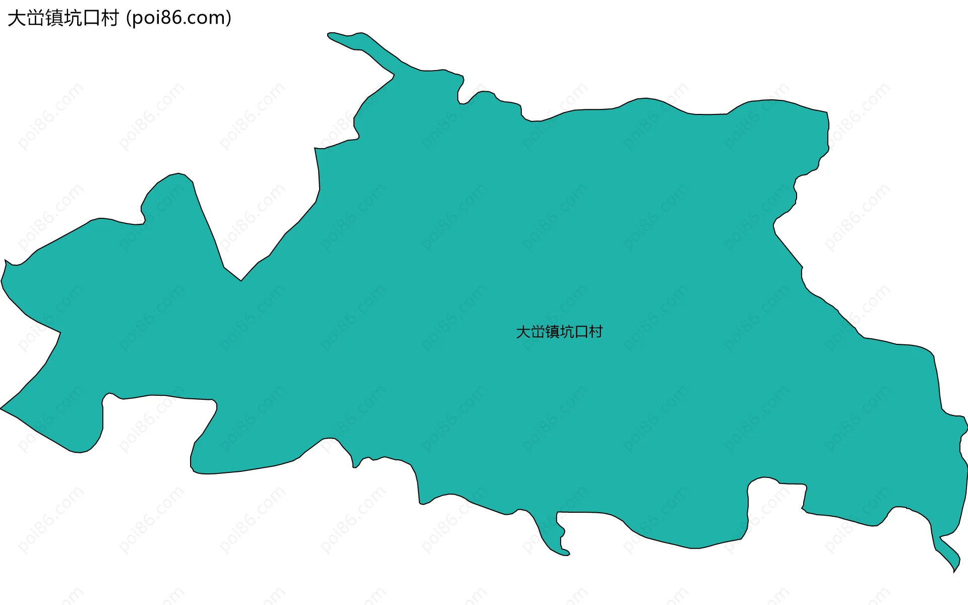 大峃镇坑口村边界地图