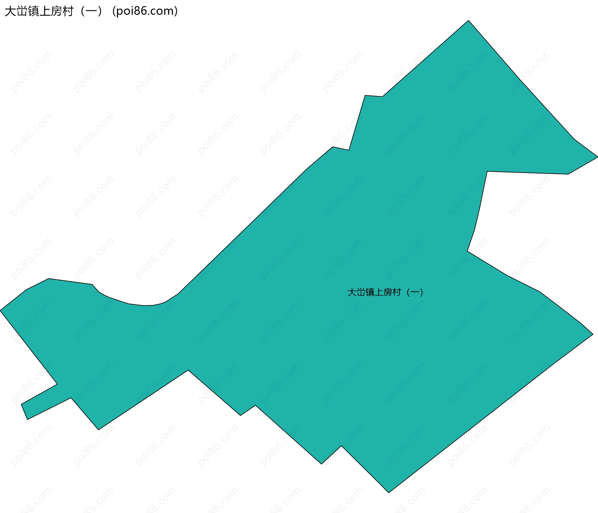 大峃镇上房村（一）边界地图