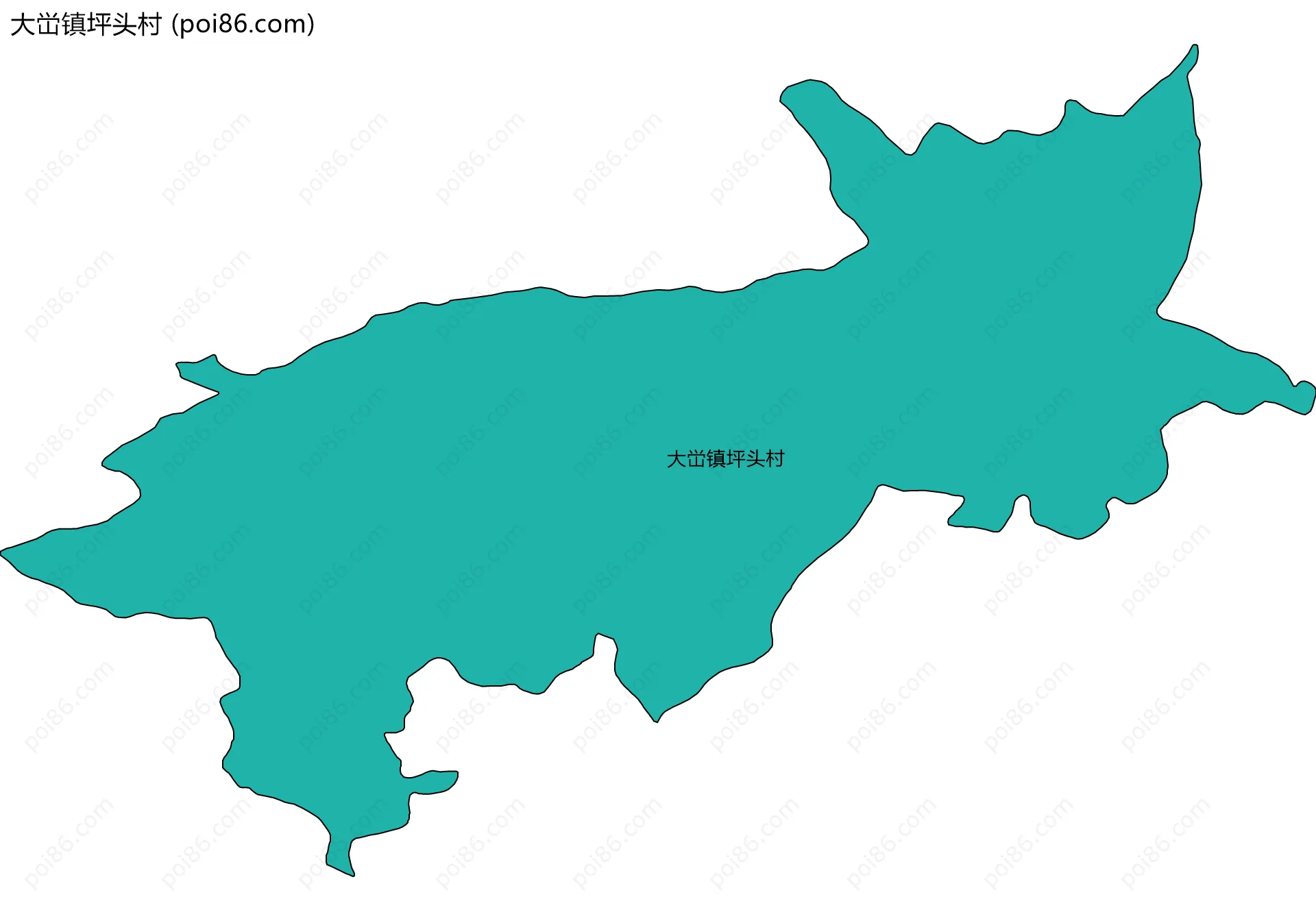 大峃镇坪头村边界地图