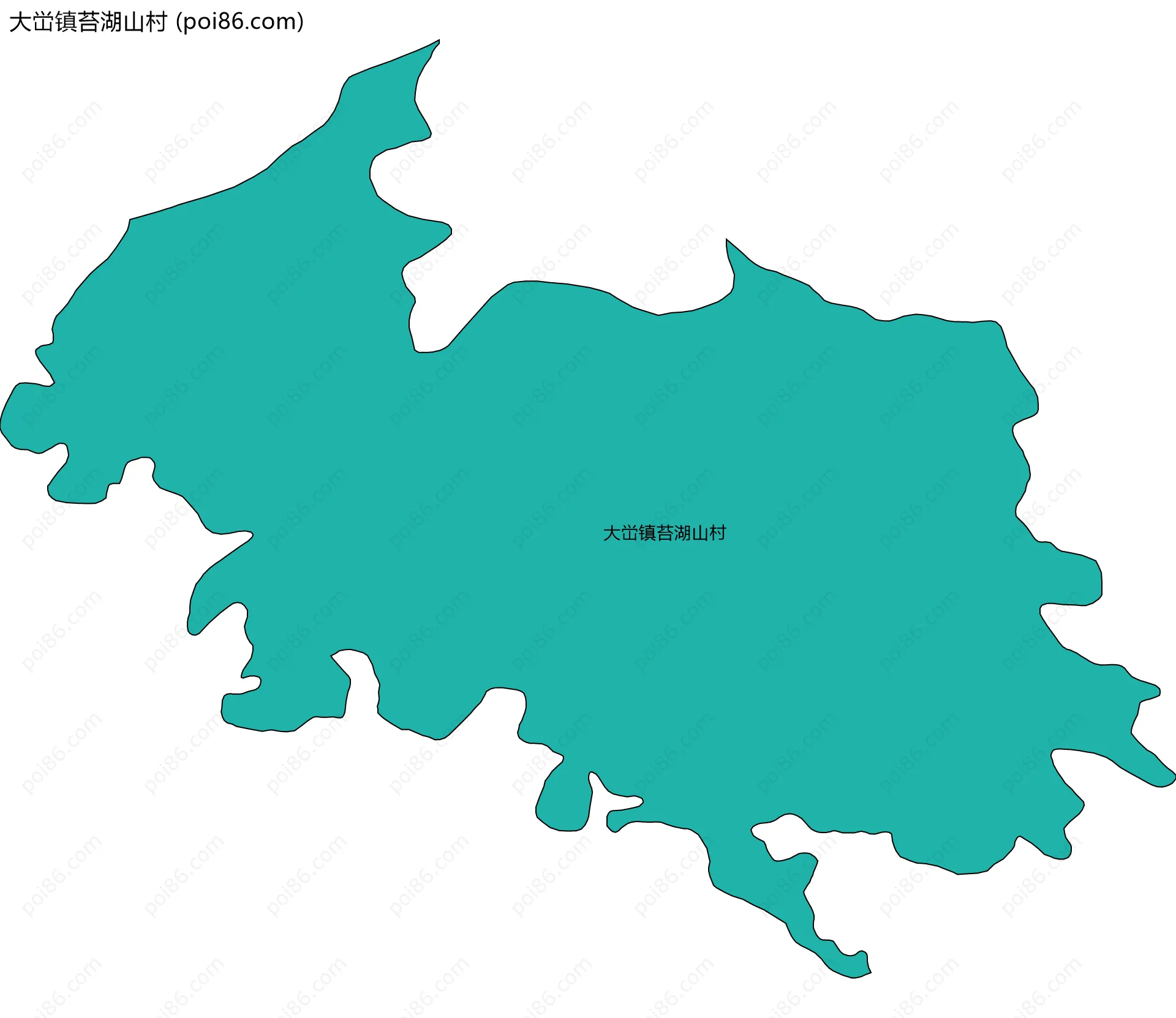 大峃镇苔湖山村边界地图