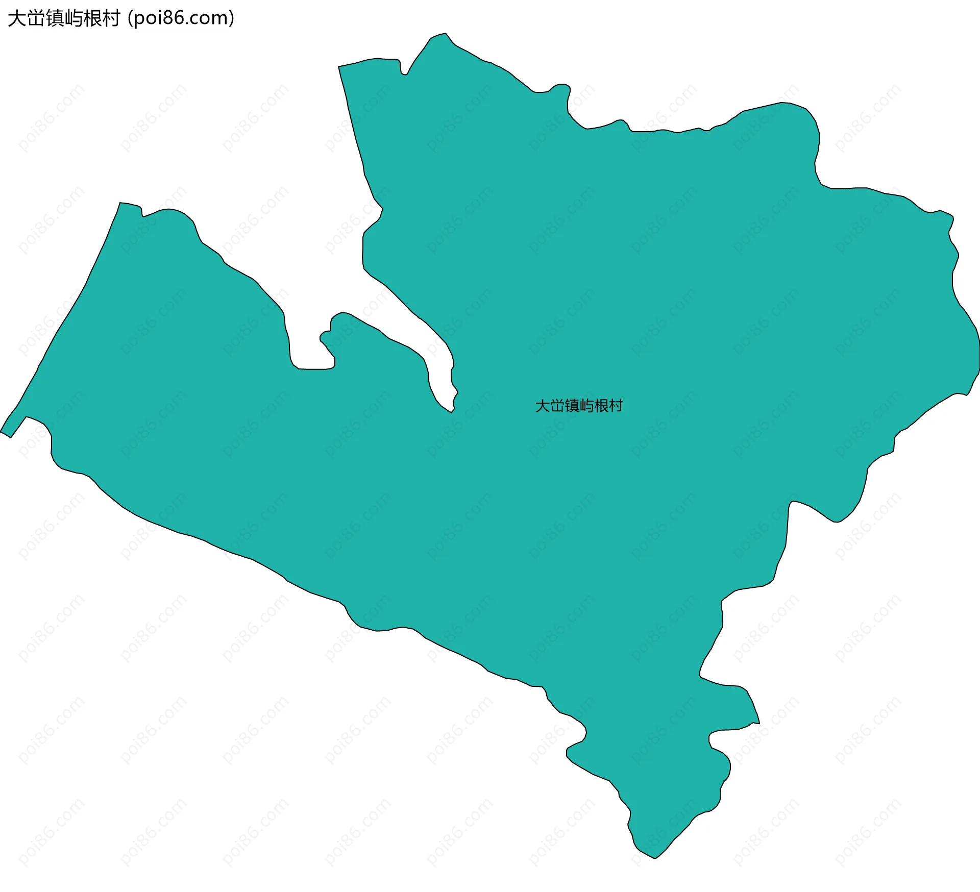 大峃镇屿根村边界地图