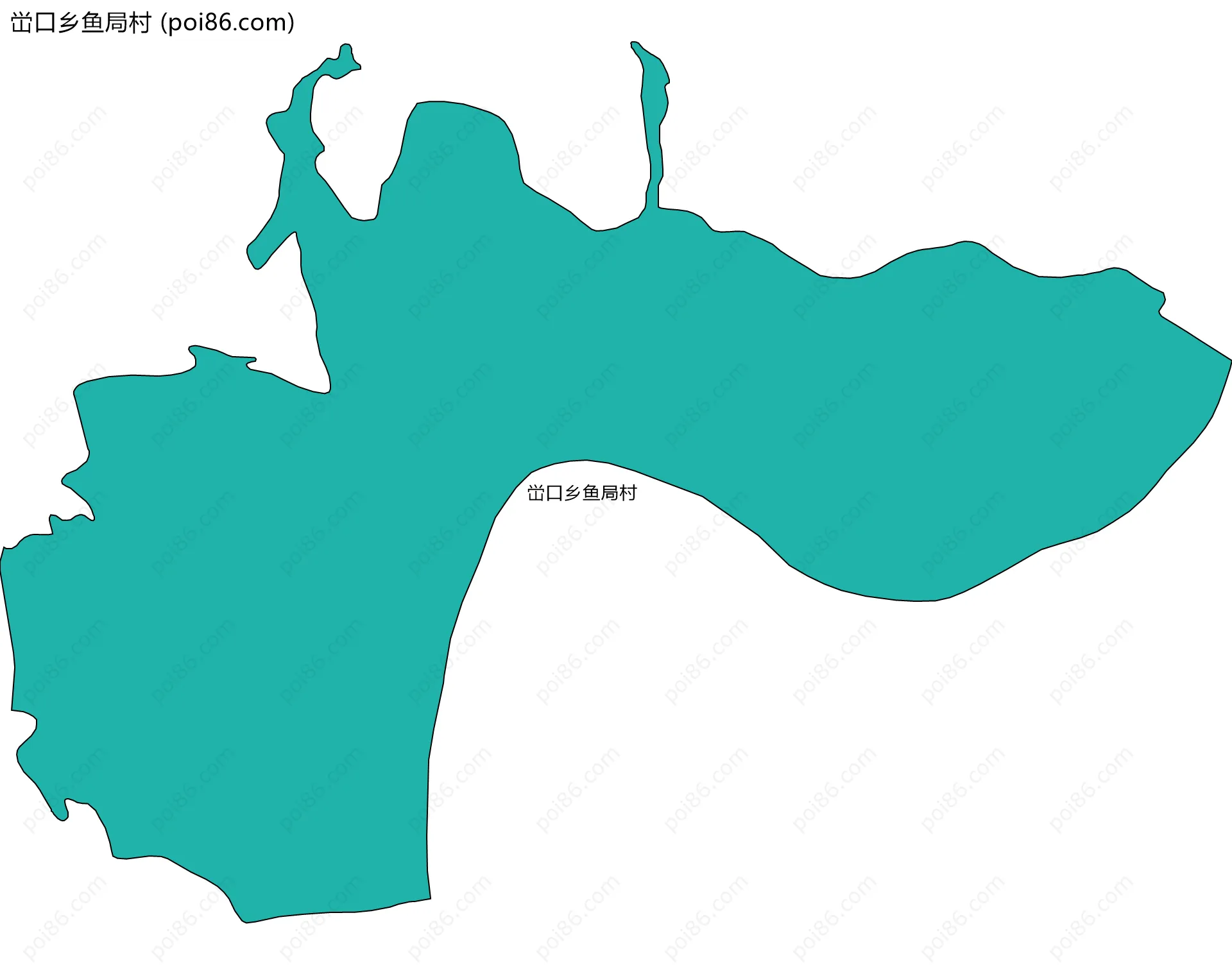 峃口乡鱼局村边界地图