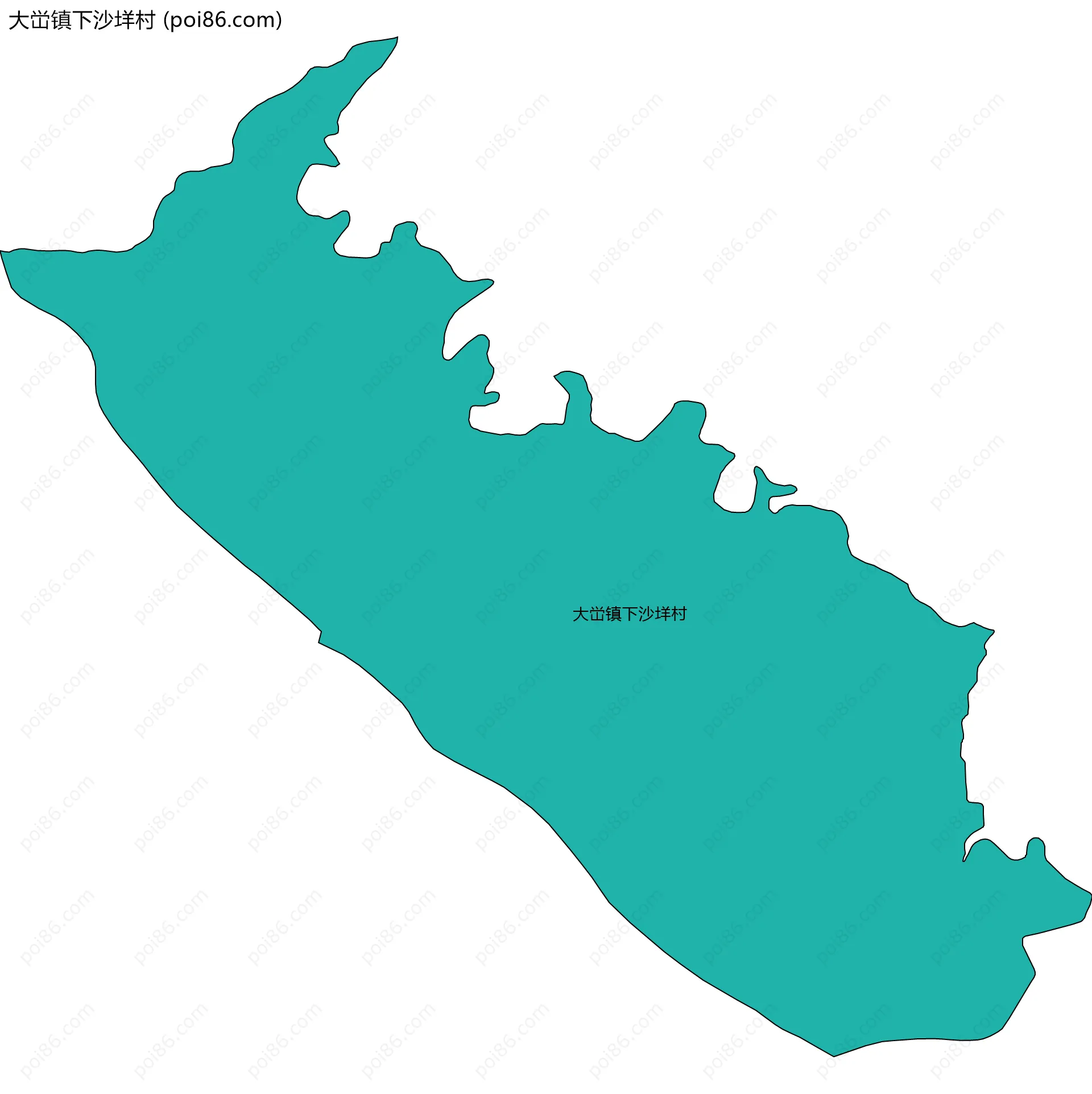大峃镇下沙垟村边界地图