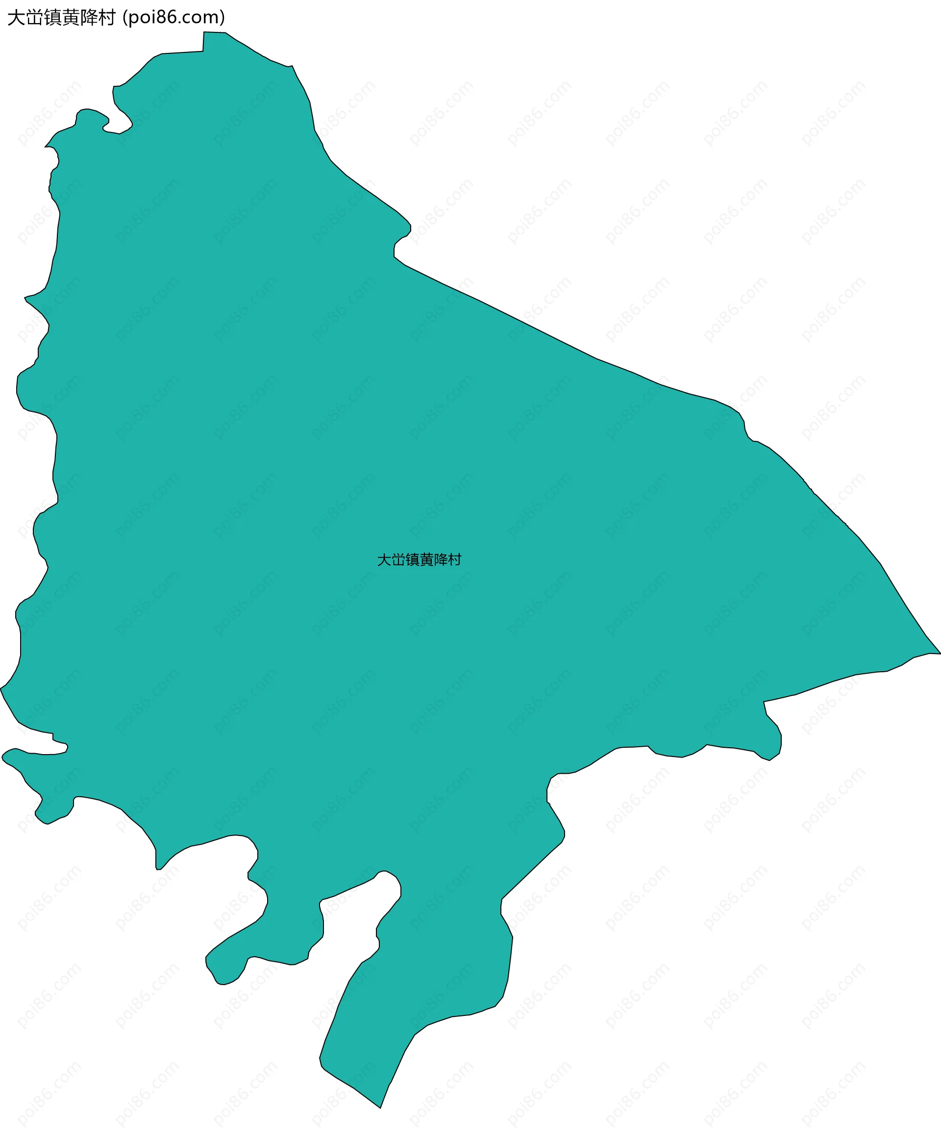 大峃镇黄降村边界地图