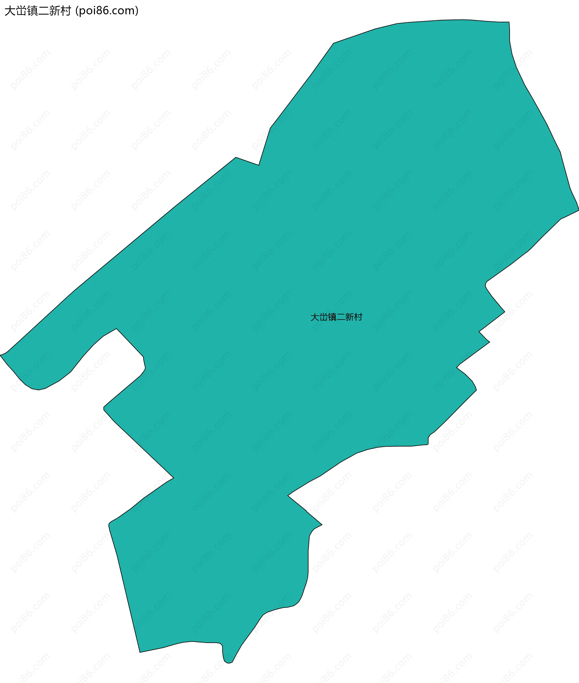大峃镇二新村边界地图