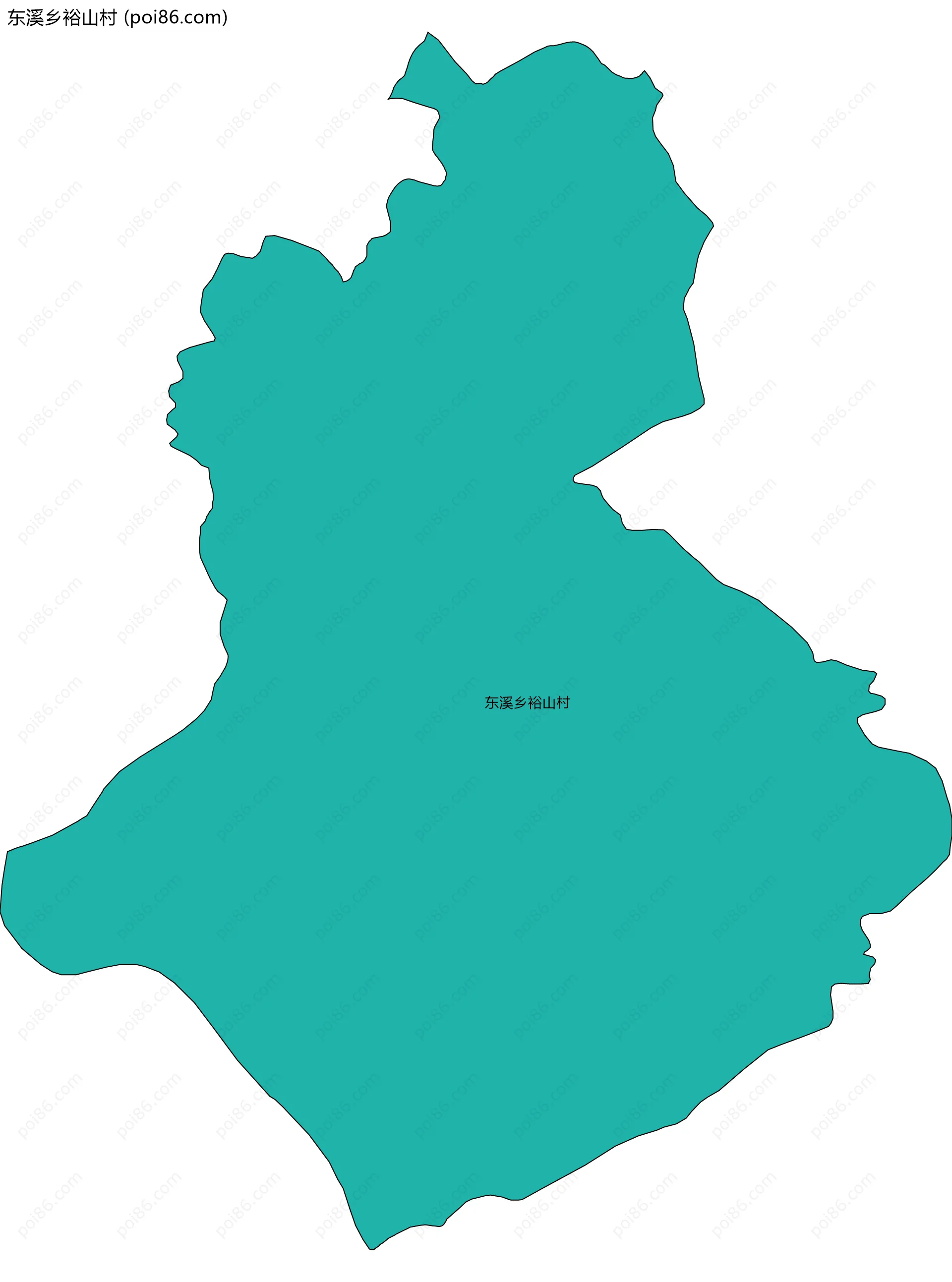 东溪乡裕山村边界地图