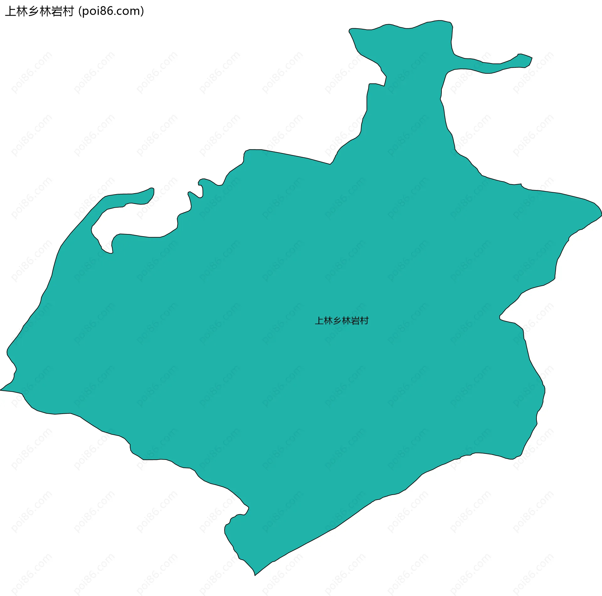 上林乡林岩村边界地图