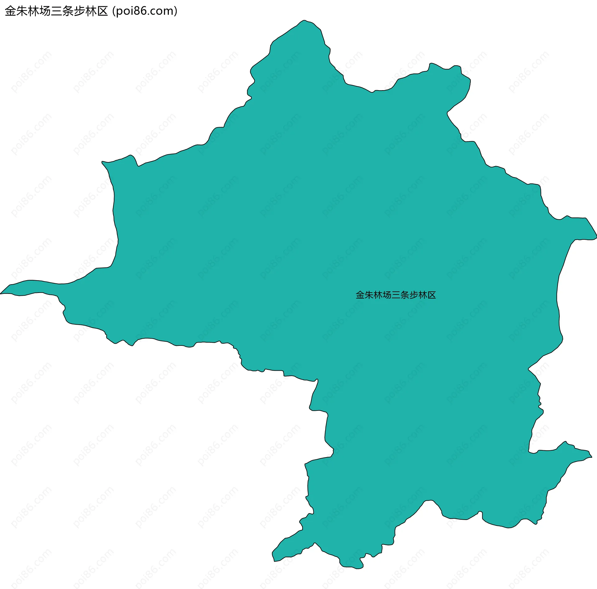 金朱林场三条步林区边界地图