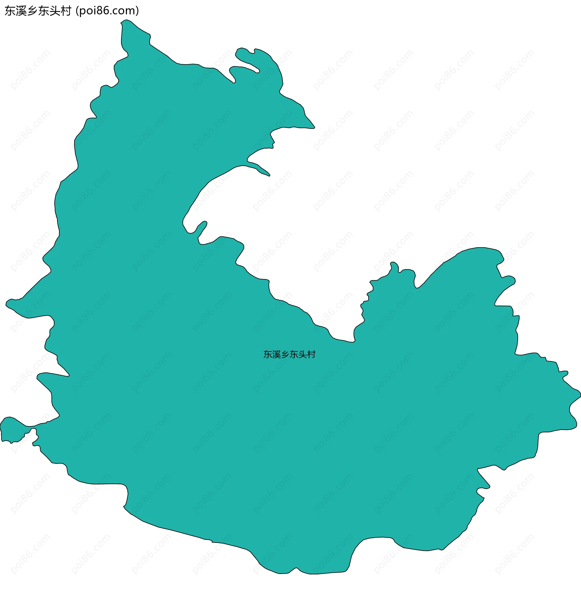 东溪乡东头村边界地图