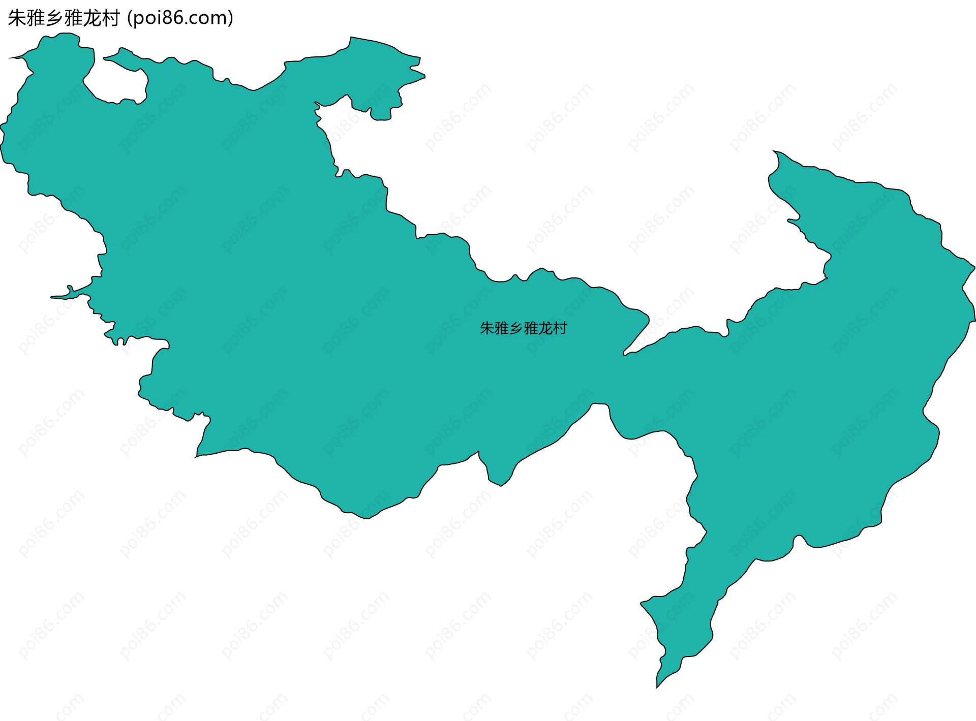 朱雅乡雅龙村边界地图