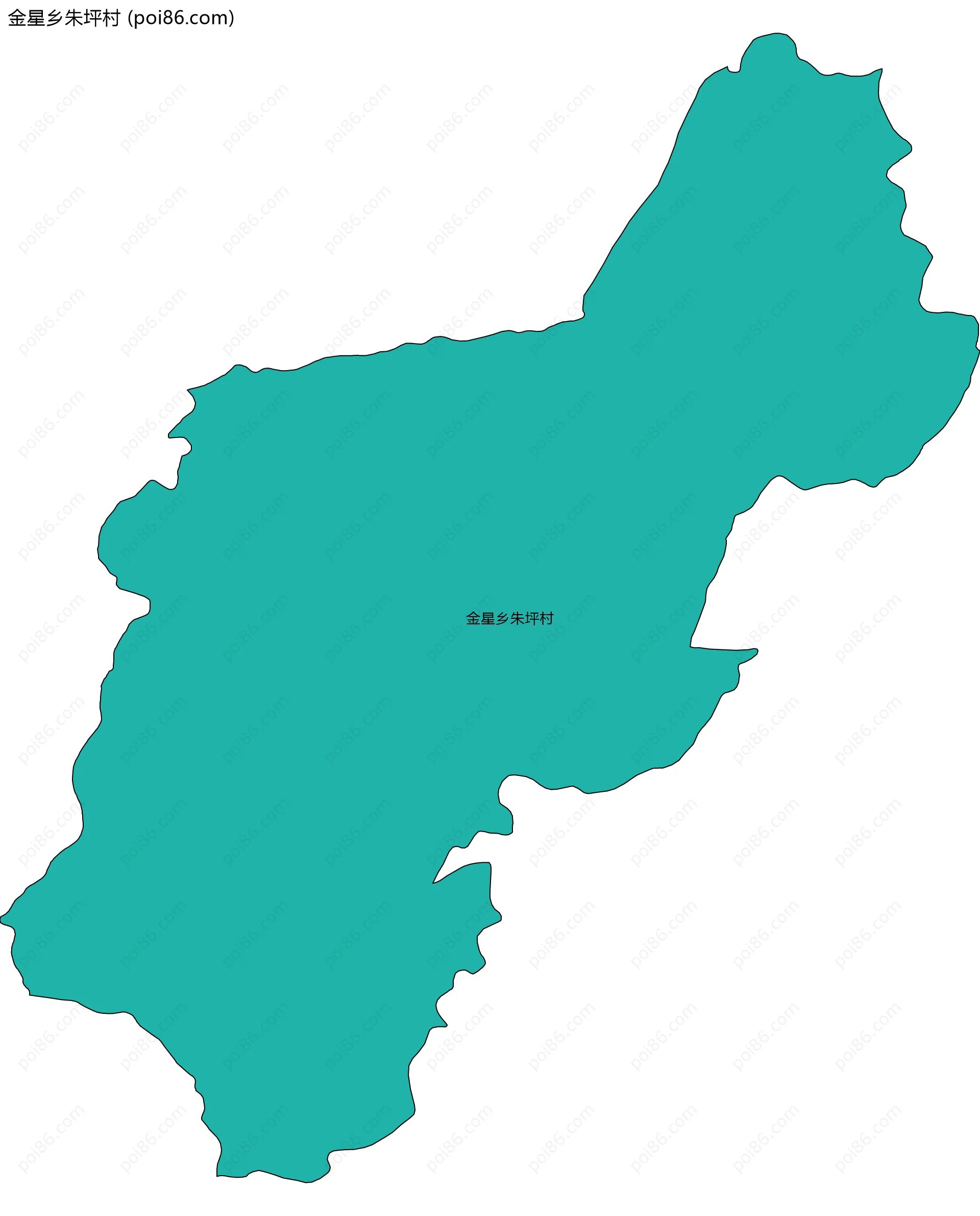 金星乡朱坪村边界地图