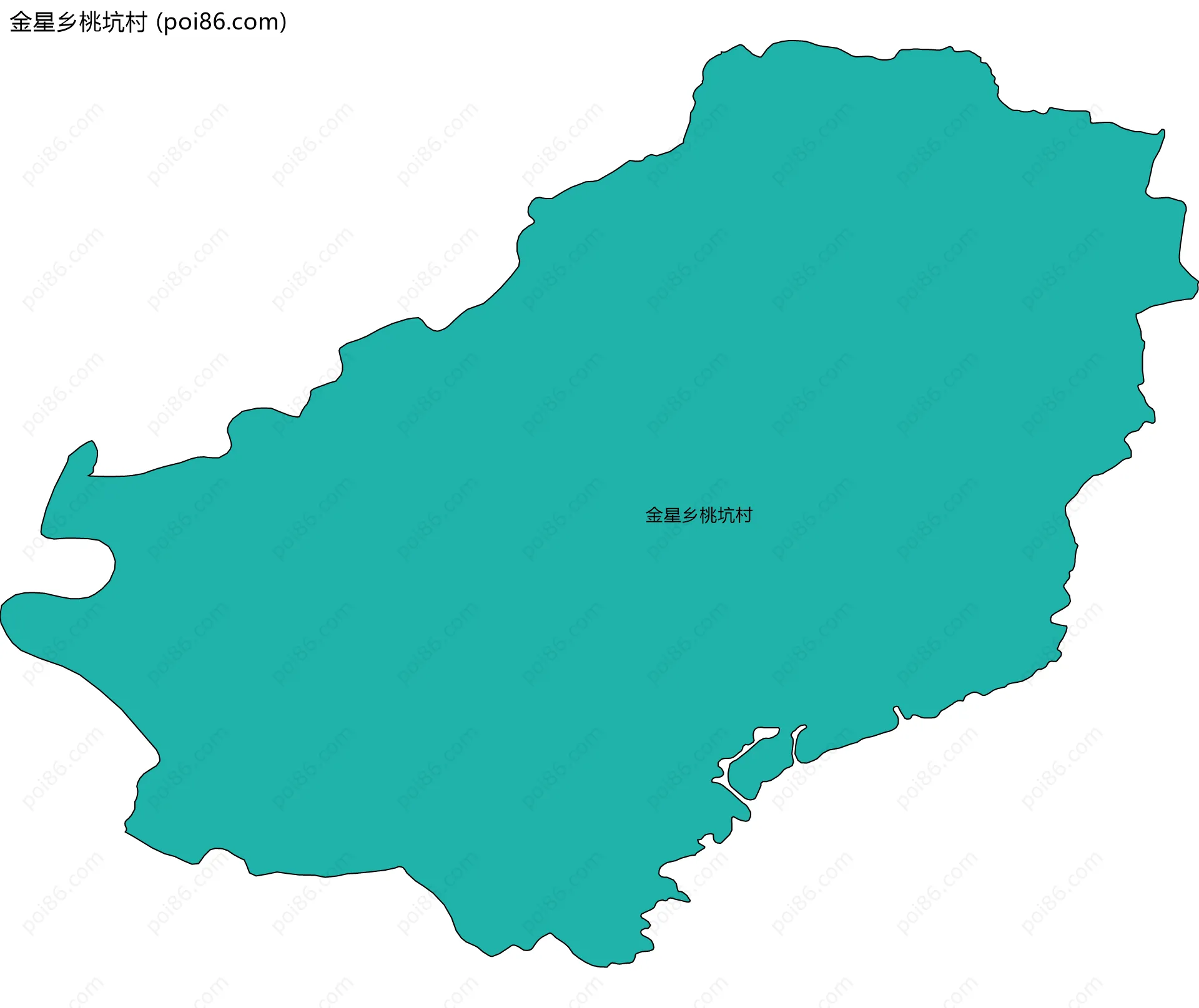 金星乡桃坑村边界地图