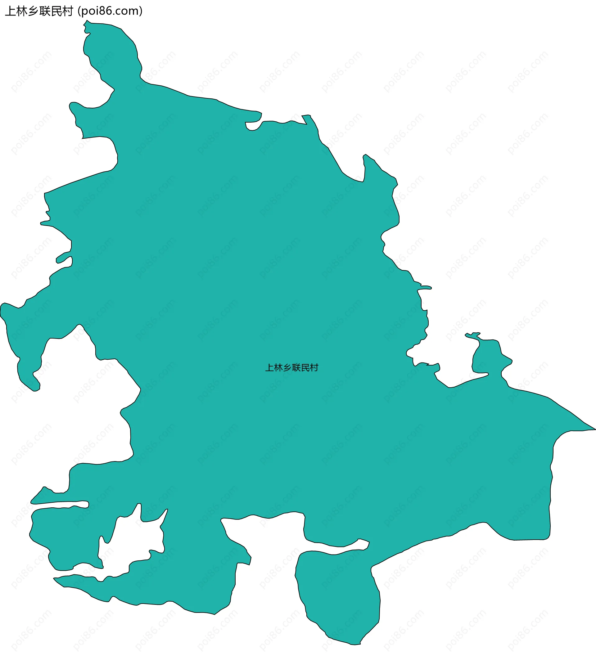 上林乡联民村边界地图