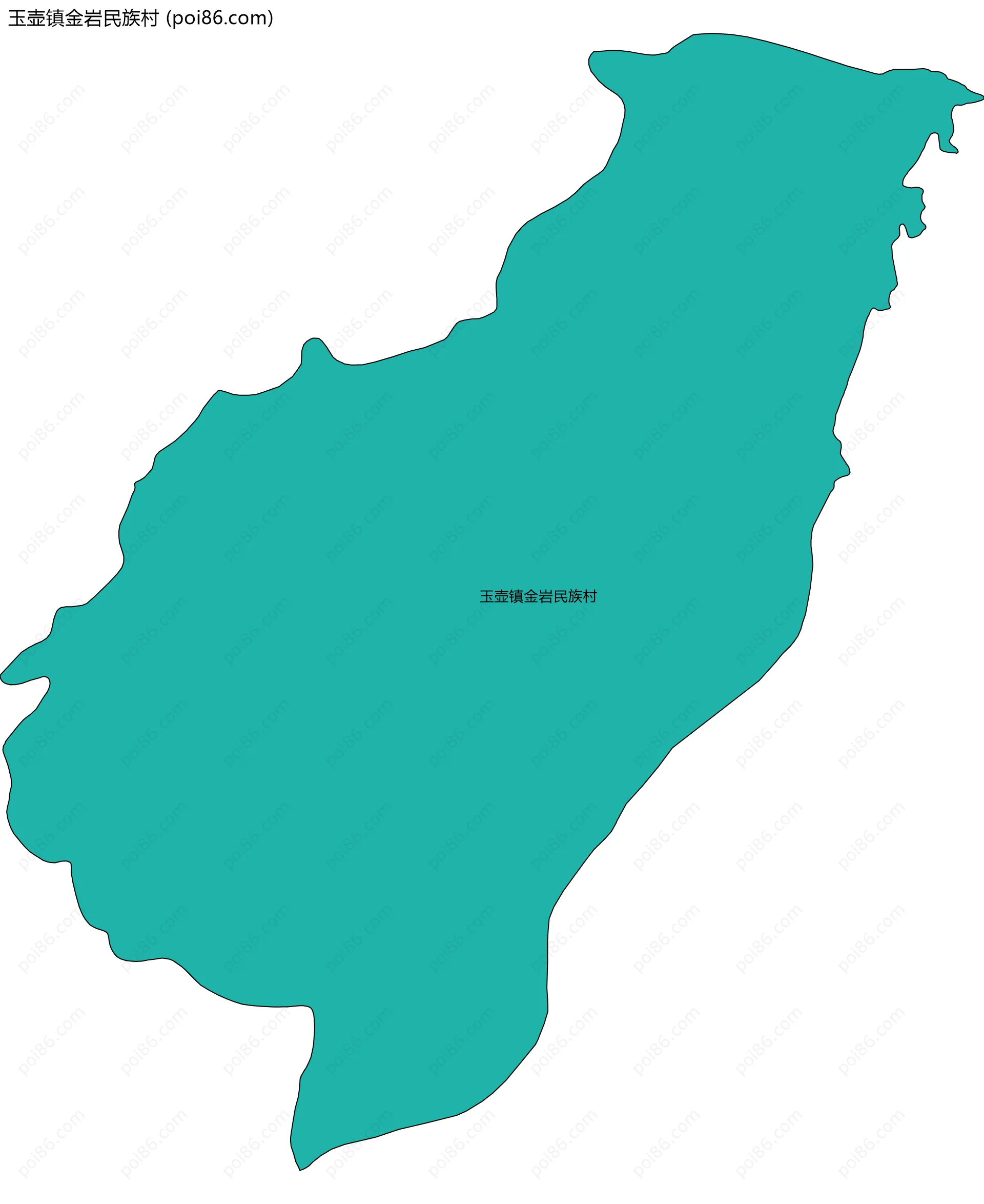 玉壶镇金岩民族村边界地图