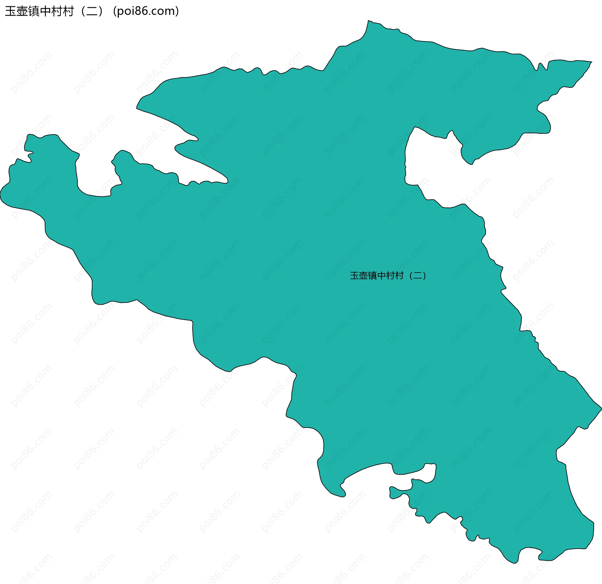 玉壶镇中村村（二）边界地图