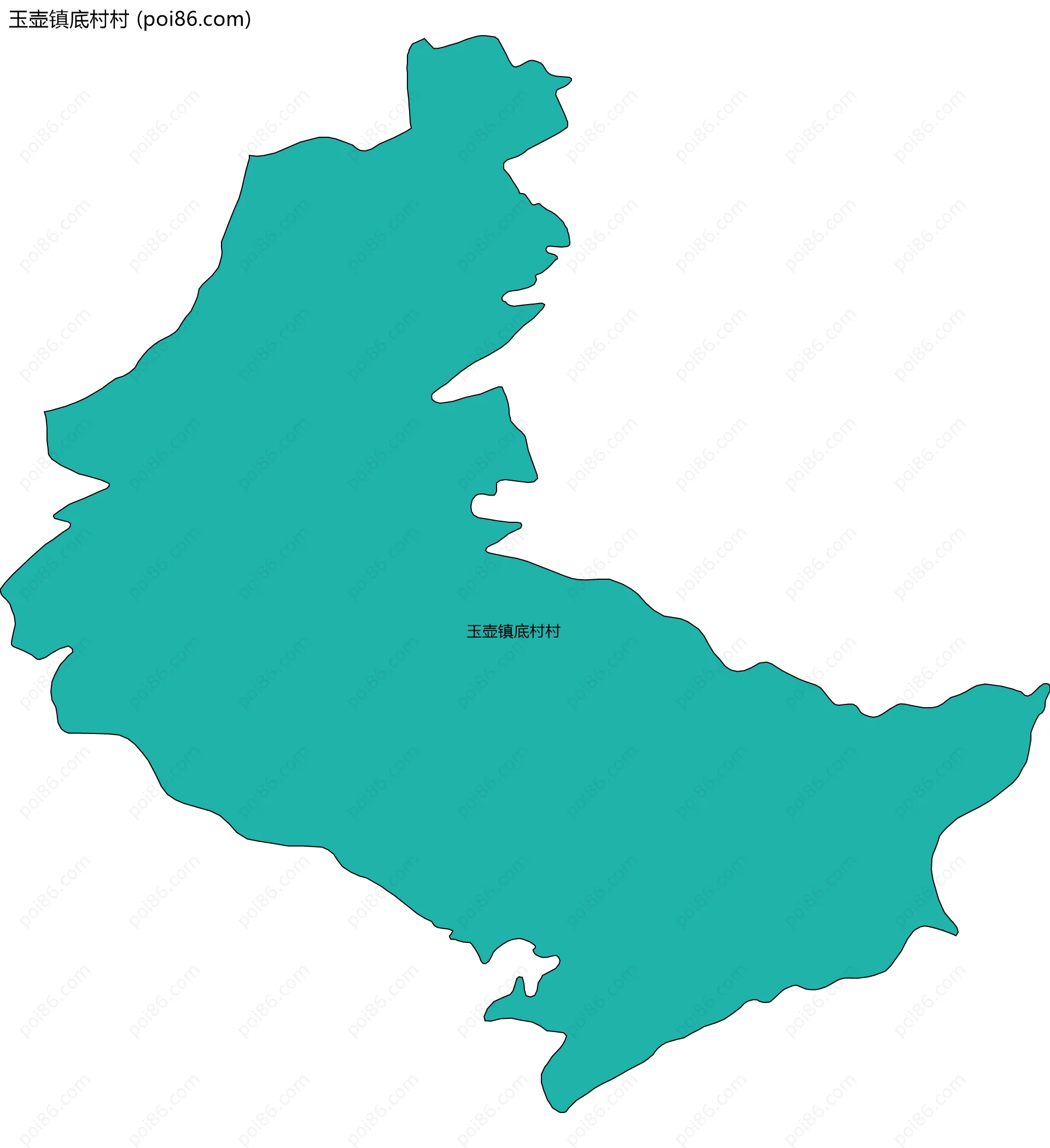 玉壶镇底村村边界地图