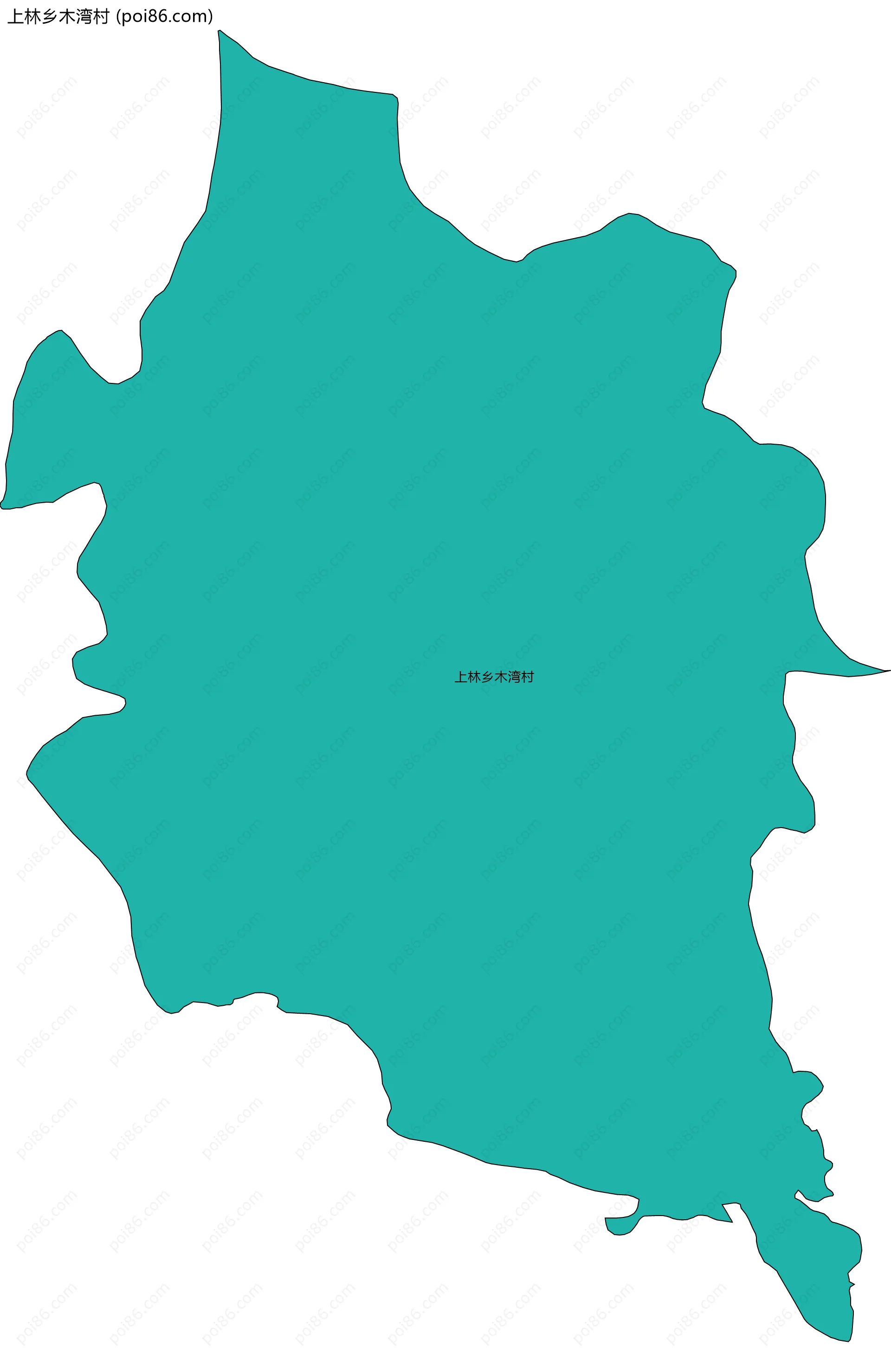 上林乡木湾村边界地图