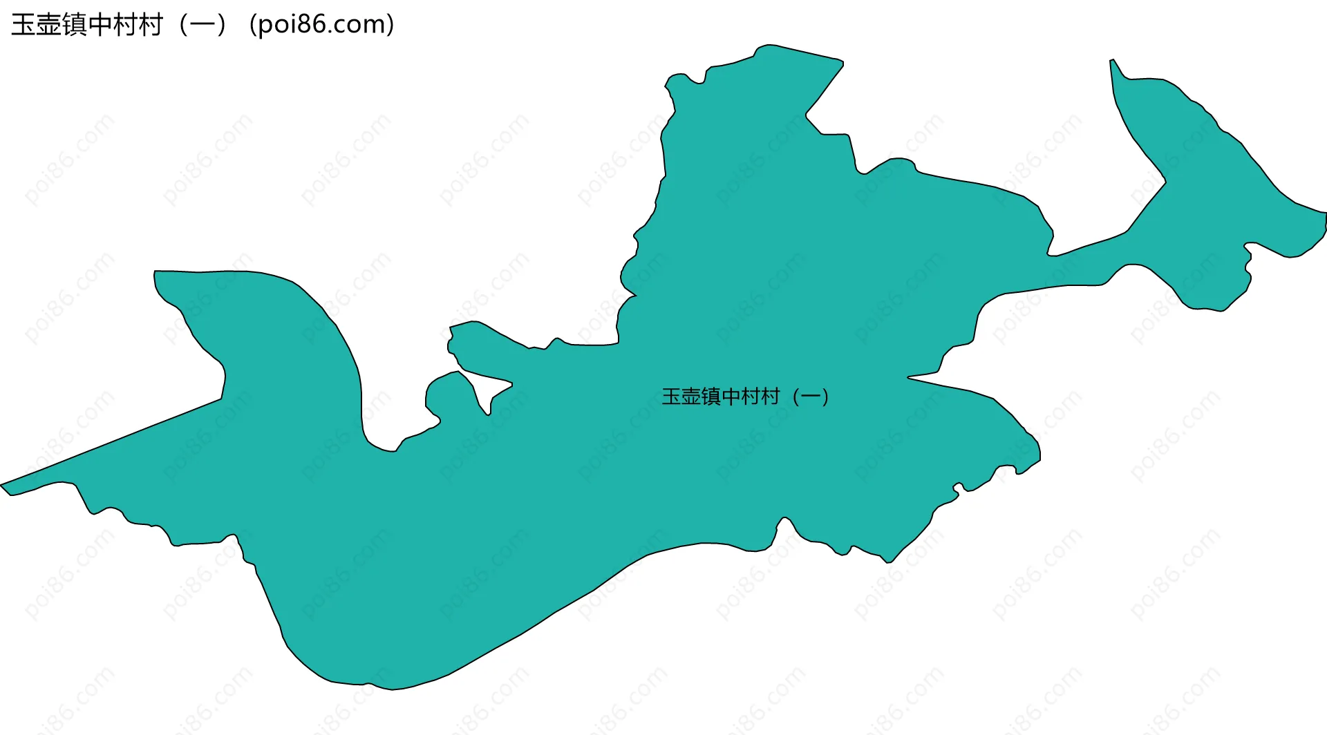 玉壶镇中村村（一）边界地图