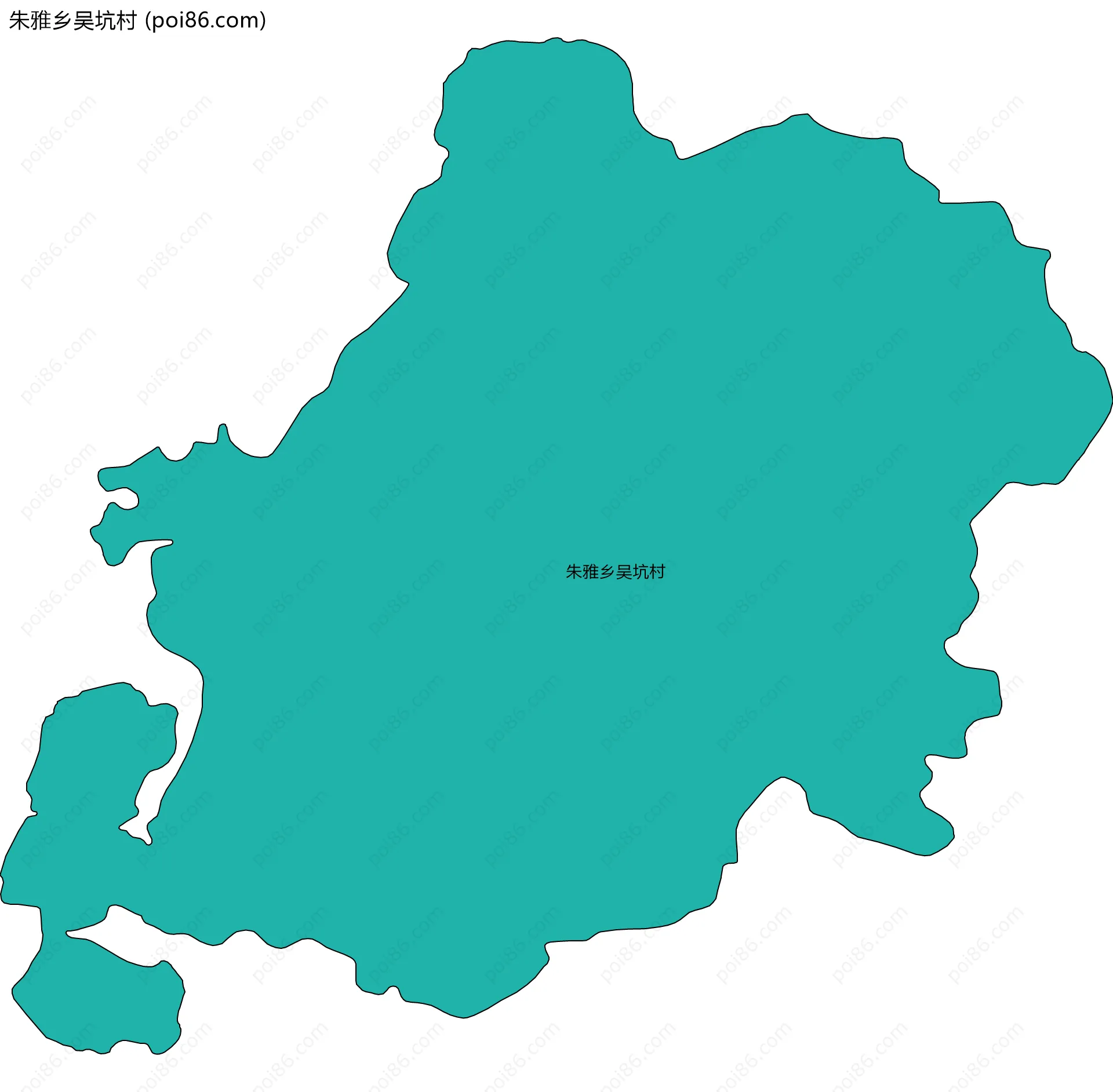 朱雅乡吴坑村边界地图