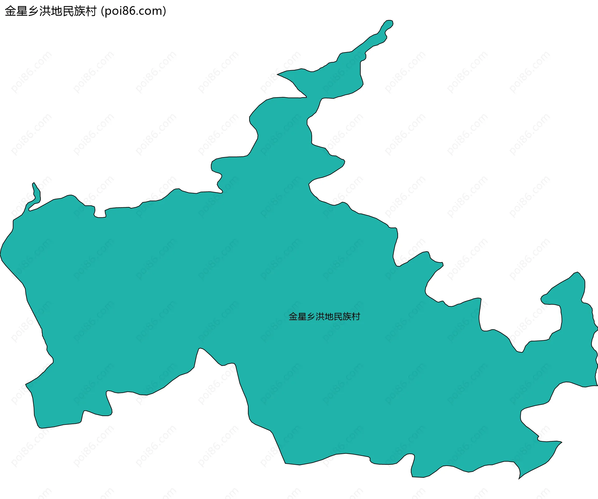 金星乡洪地民族村边界地图