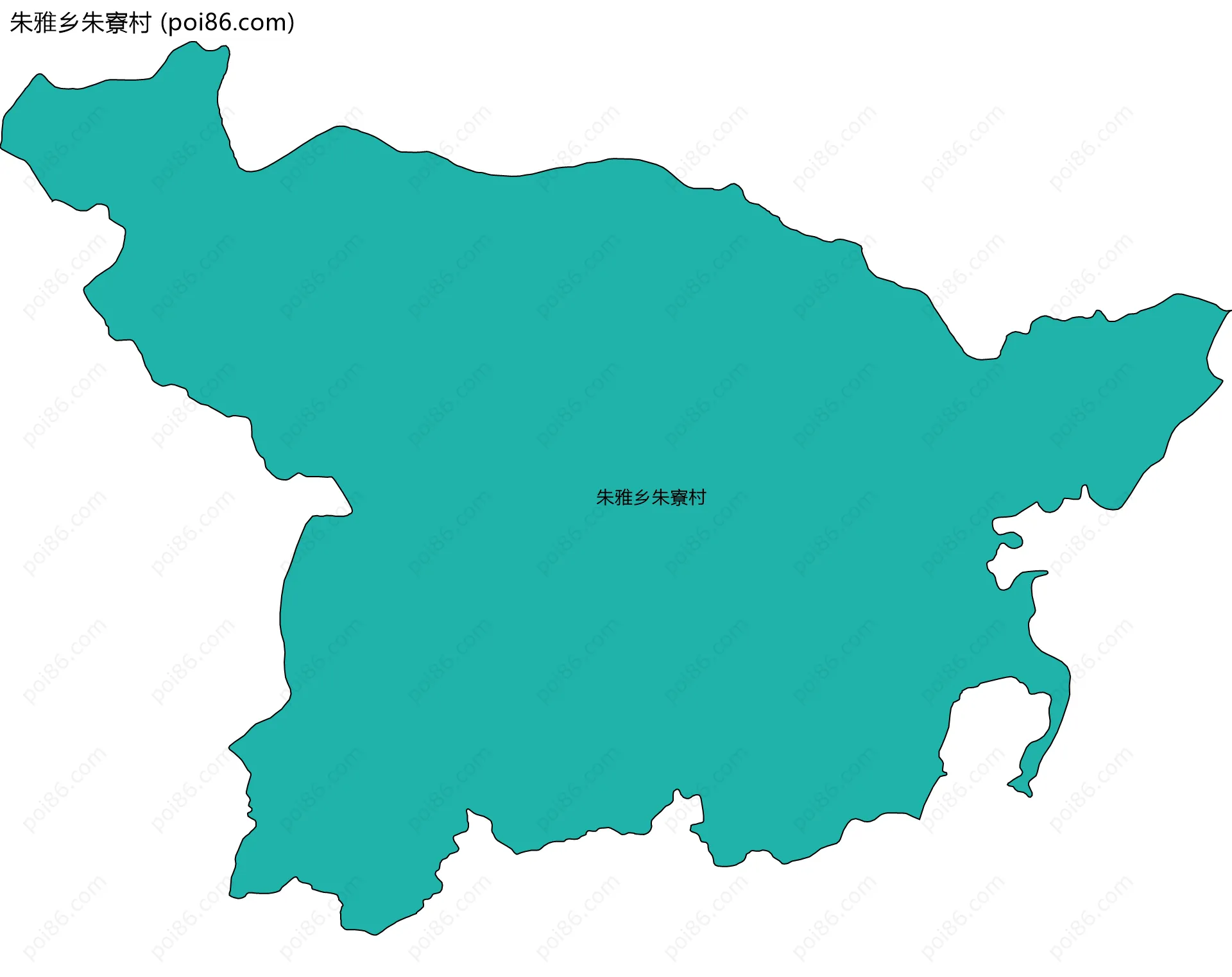 朱雅乡朱寮村边界地图
