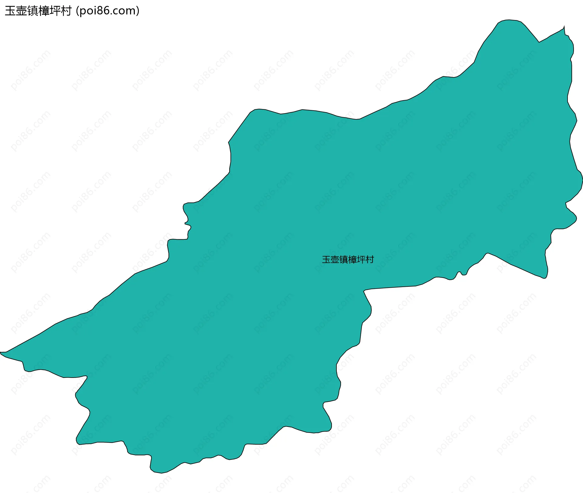 玉壶镇樟坪村边界地图
