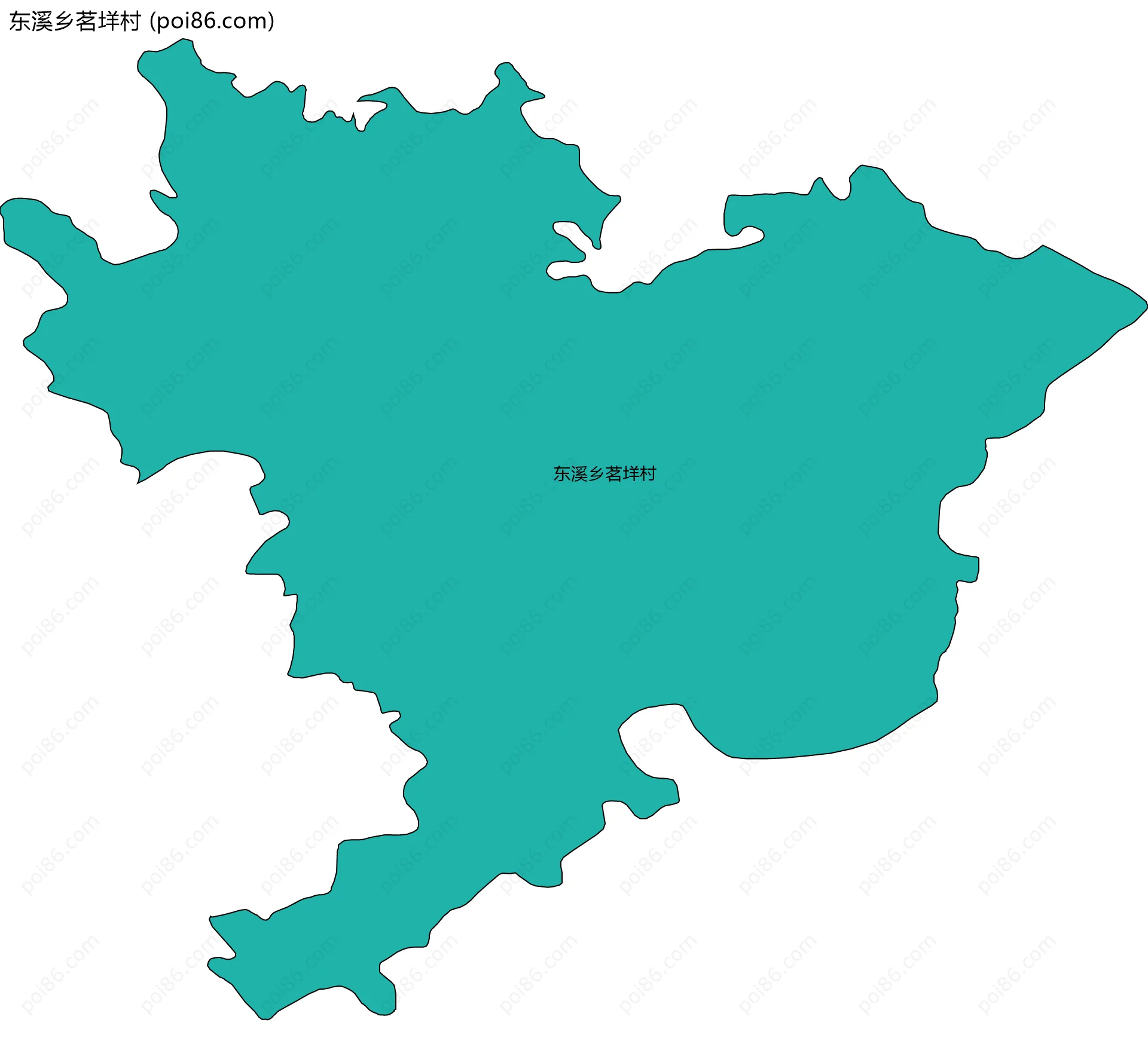 东溪乡茗垟村边界地图
