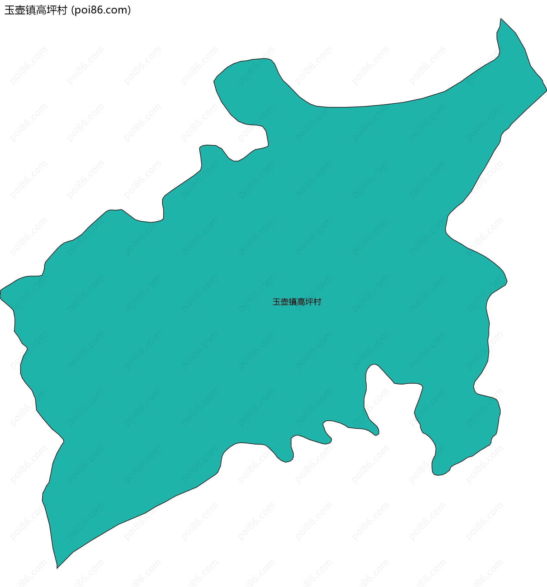 玉壶镇高坪村边界地图
