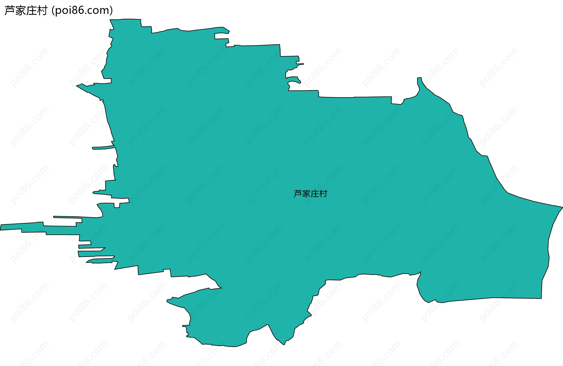 芦家庄村边界地图