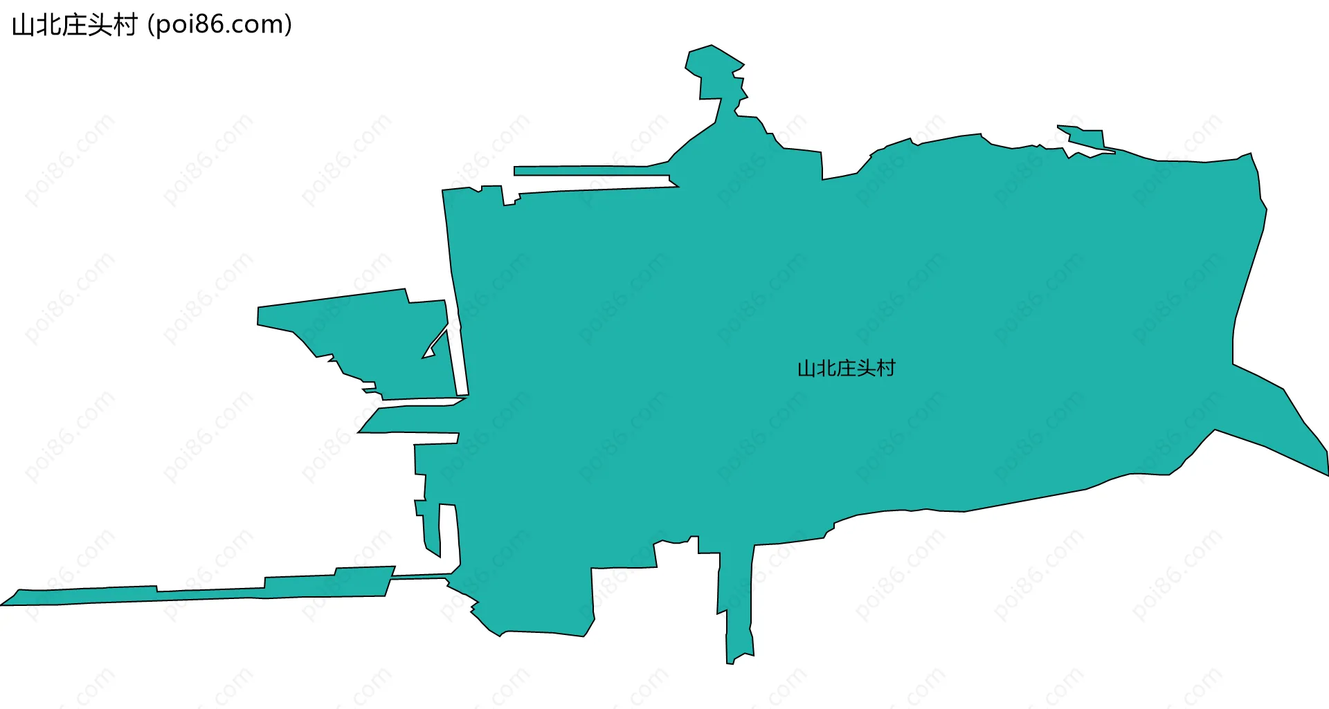 山北庄头村边界地图