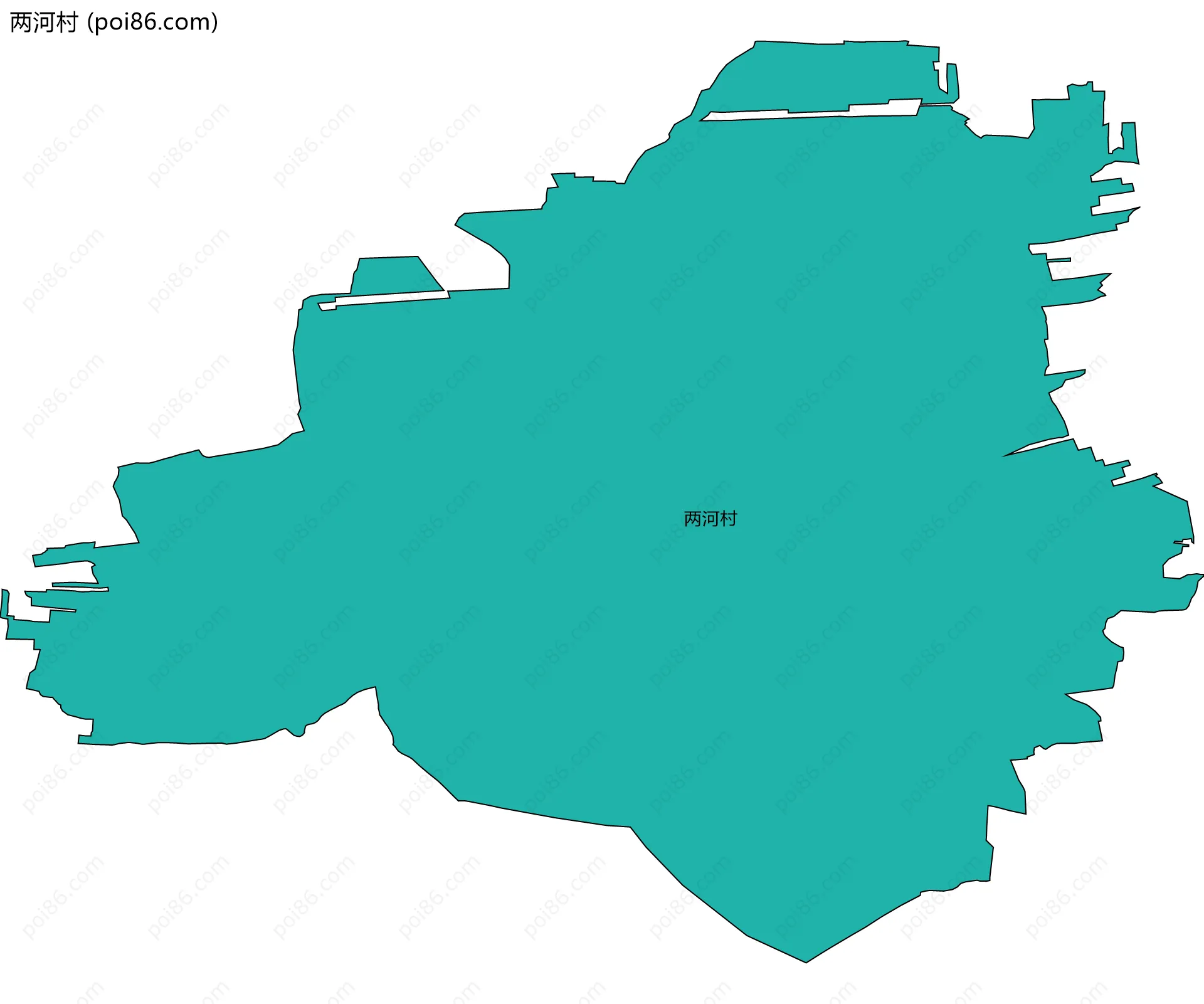 两河村边界地图
