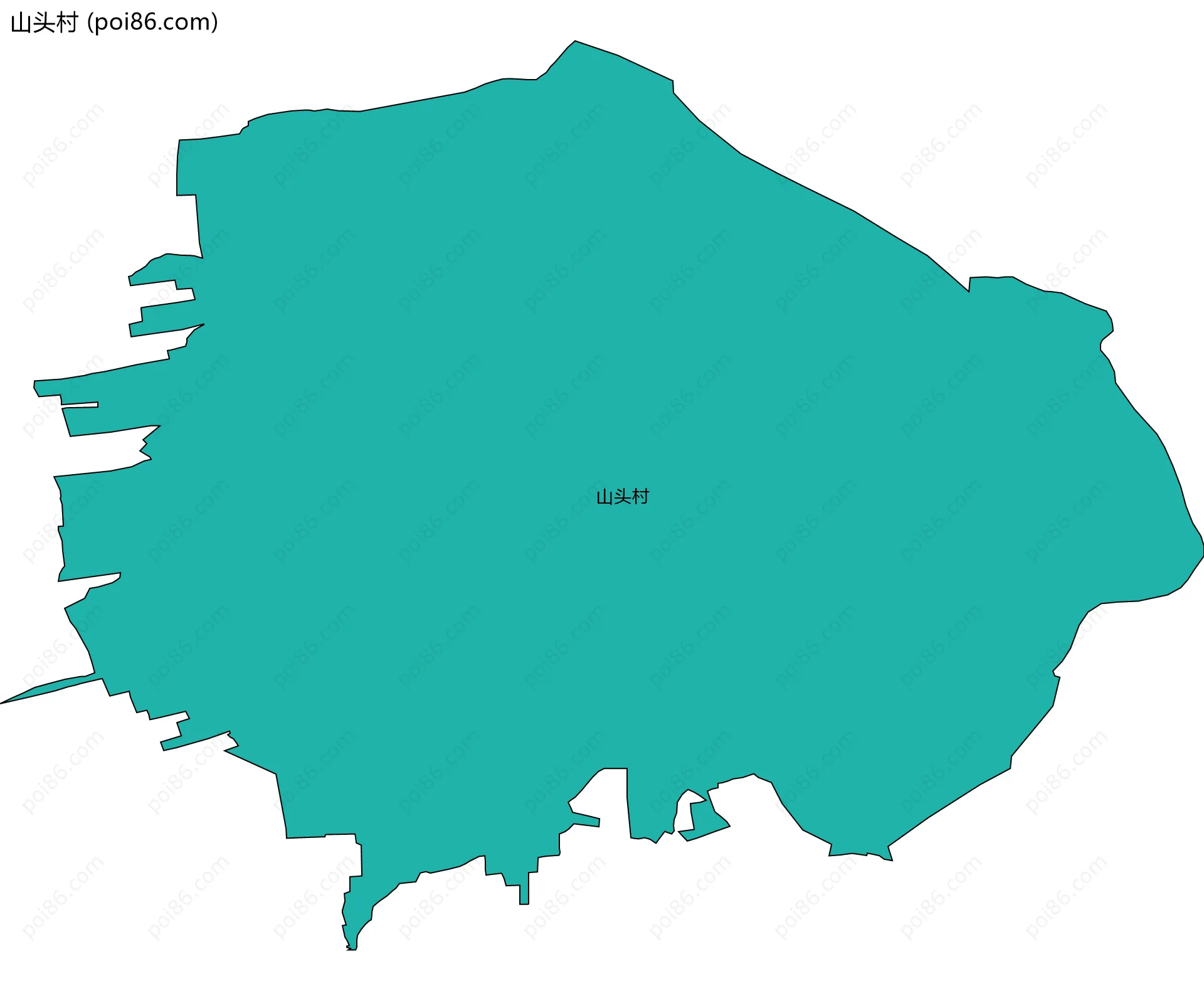 山头村边界地图