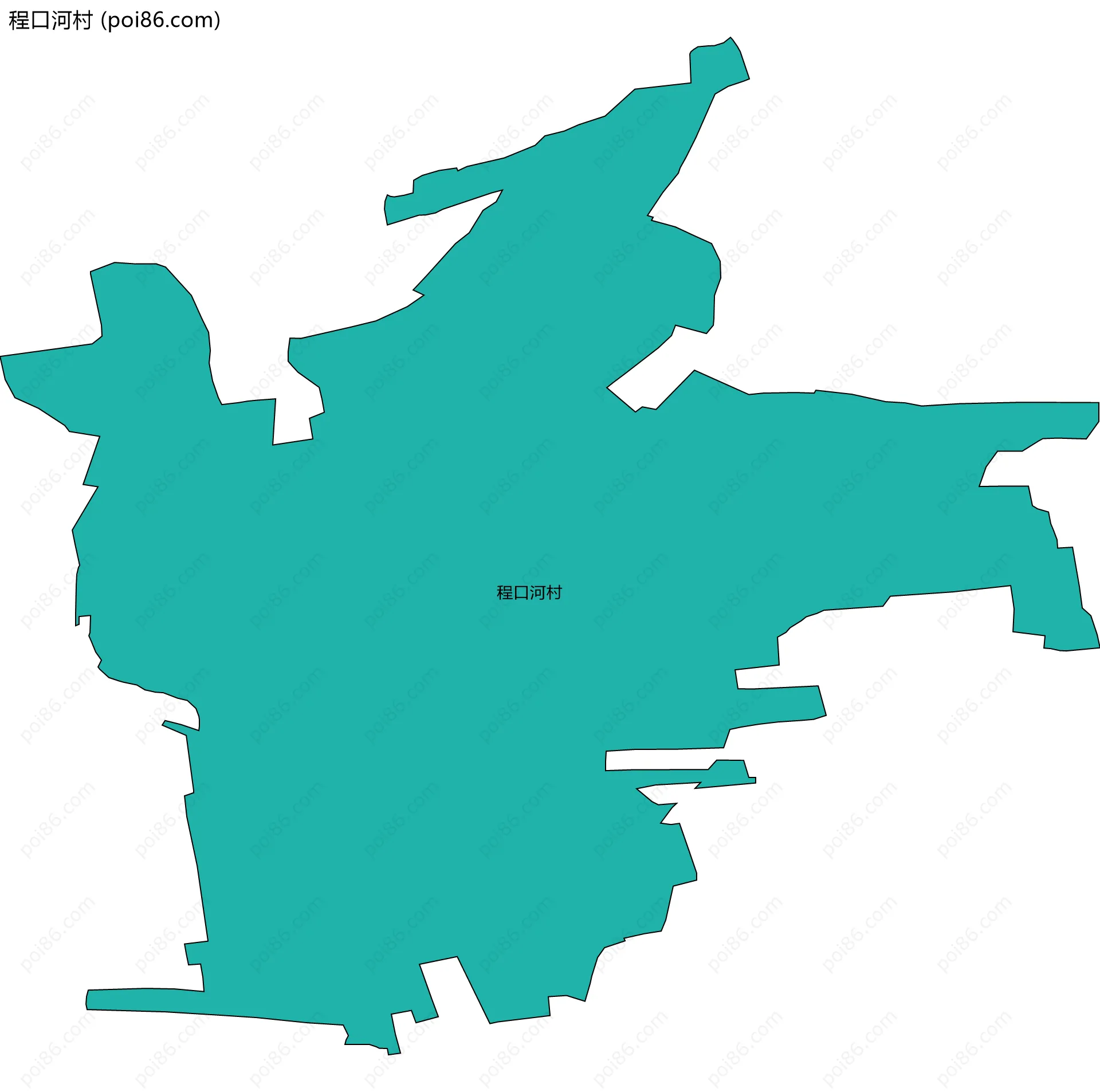 程口河村边界地图