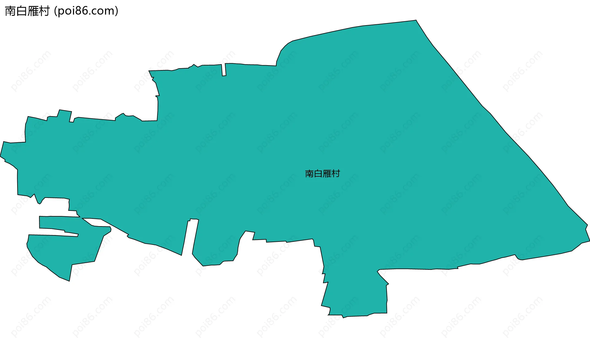 南白雁村边界地图