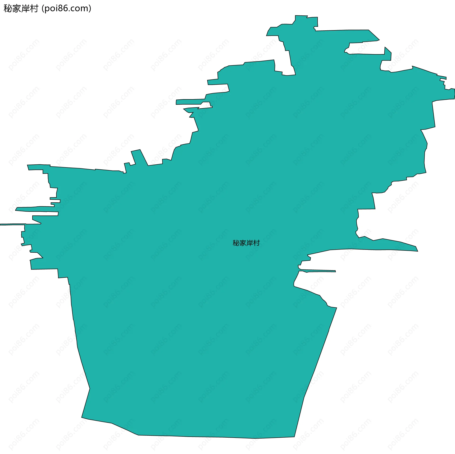 秘家岸村边界地图