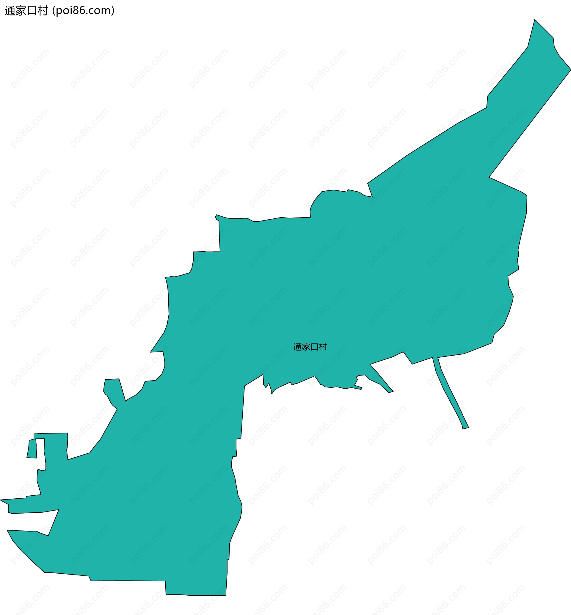 通家口村边界地图